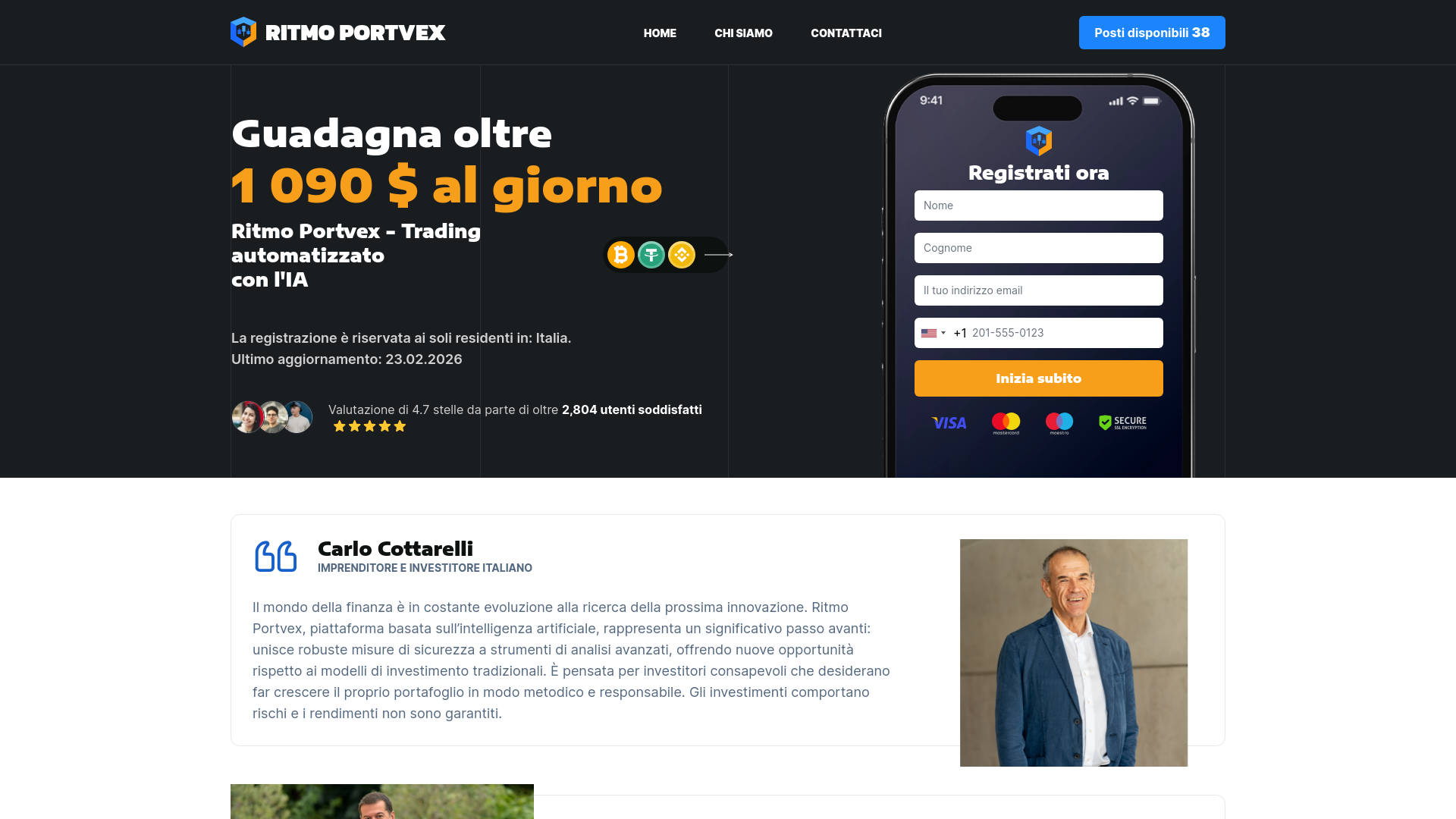 website screenshot of https://ritmo-portvex.com/