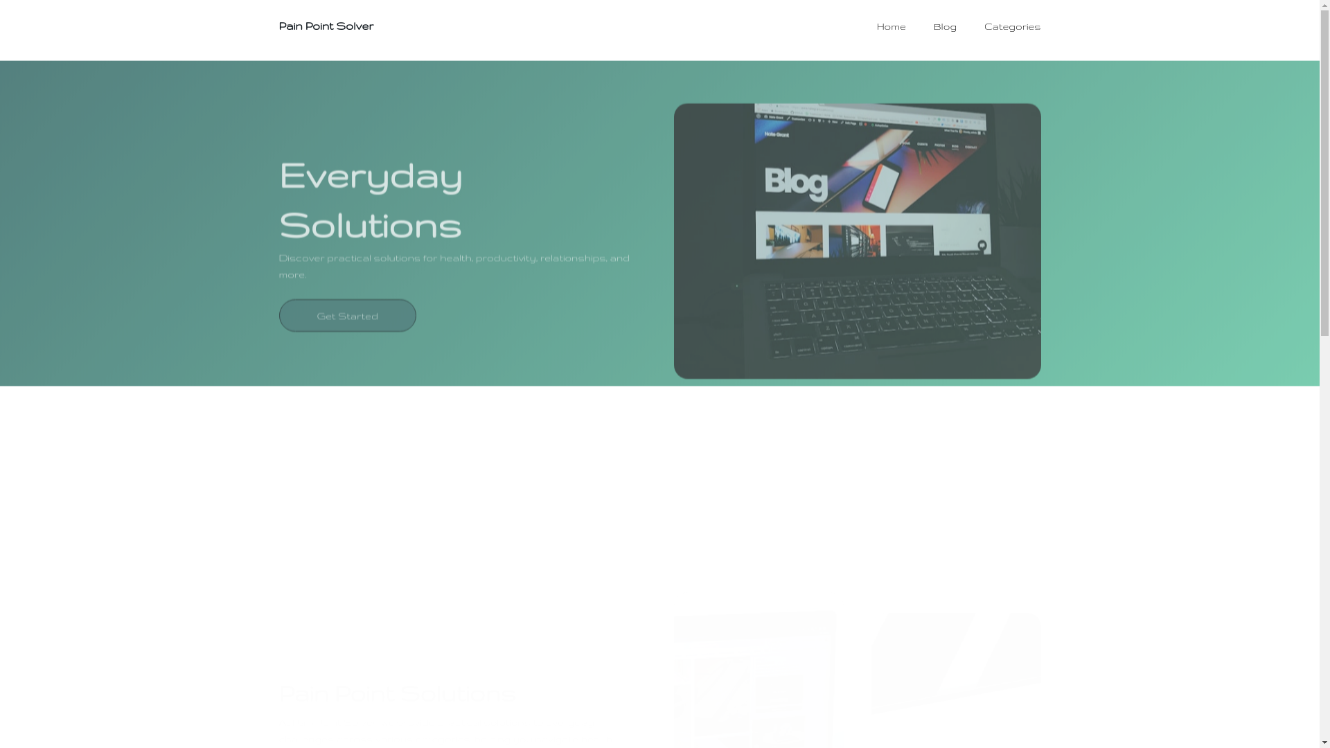 website screenshot of https://painpointsolver.com/