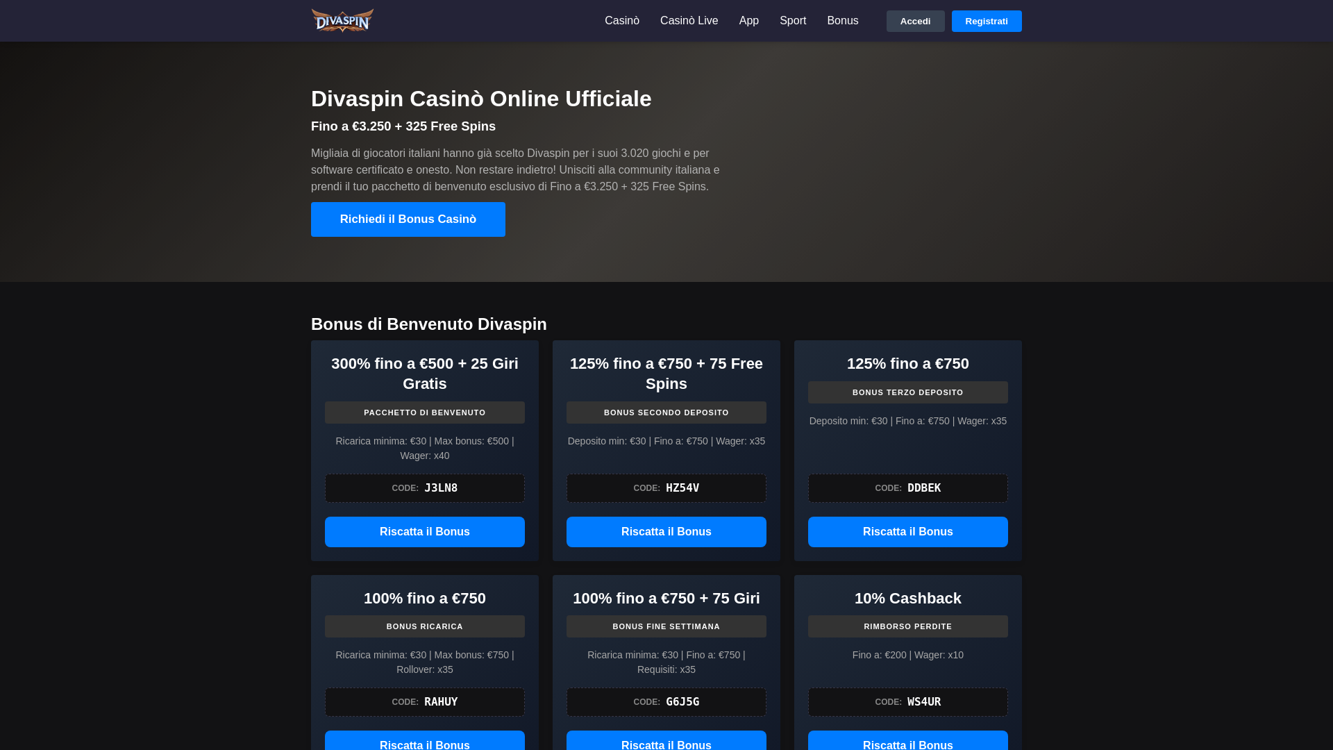 website screenshot of https://divaspincasino-it-com.pages.dev/