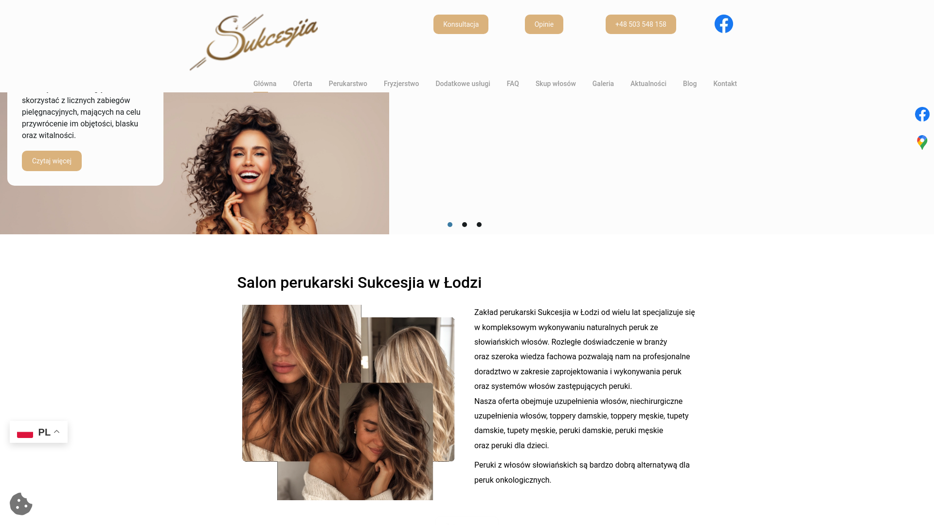 website screenshot of https://sukcesjia-lodz.pl