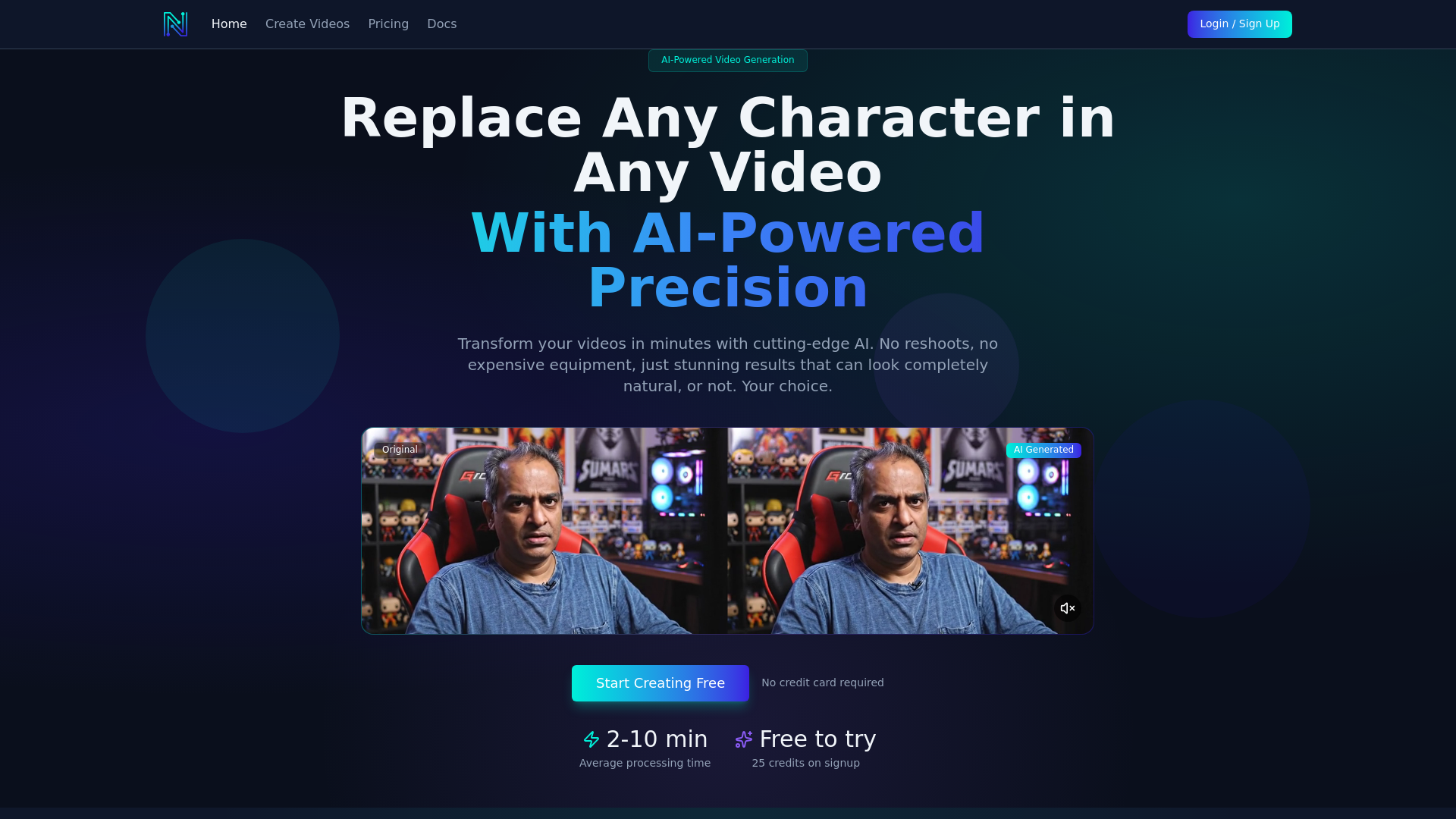 website screenshot of https://meetnuumeeai.com