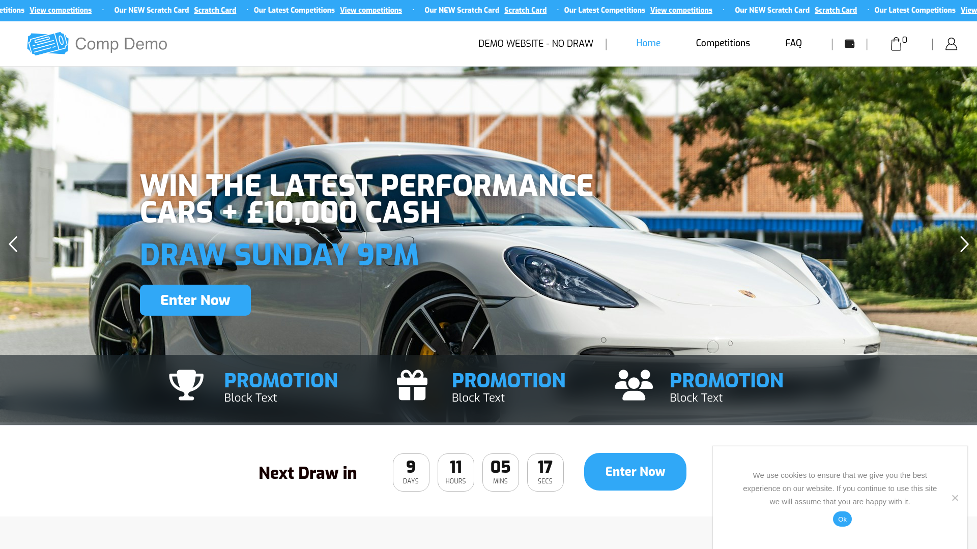 website screenshot of https://compdemo3.co.uk/