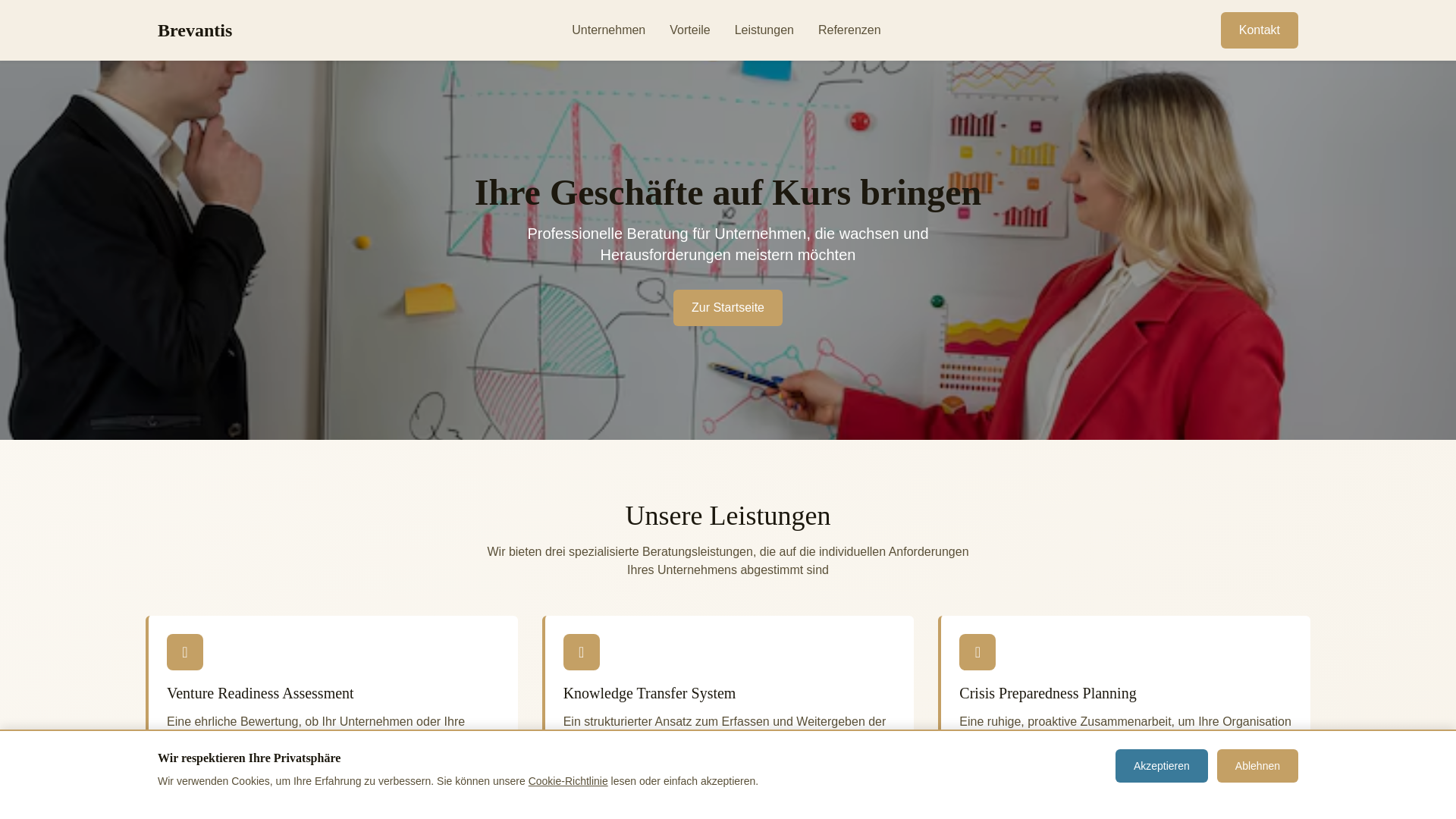 website screenshot of https://brevantis.info/