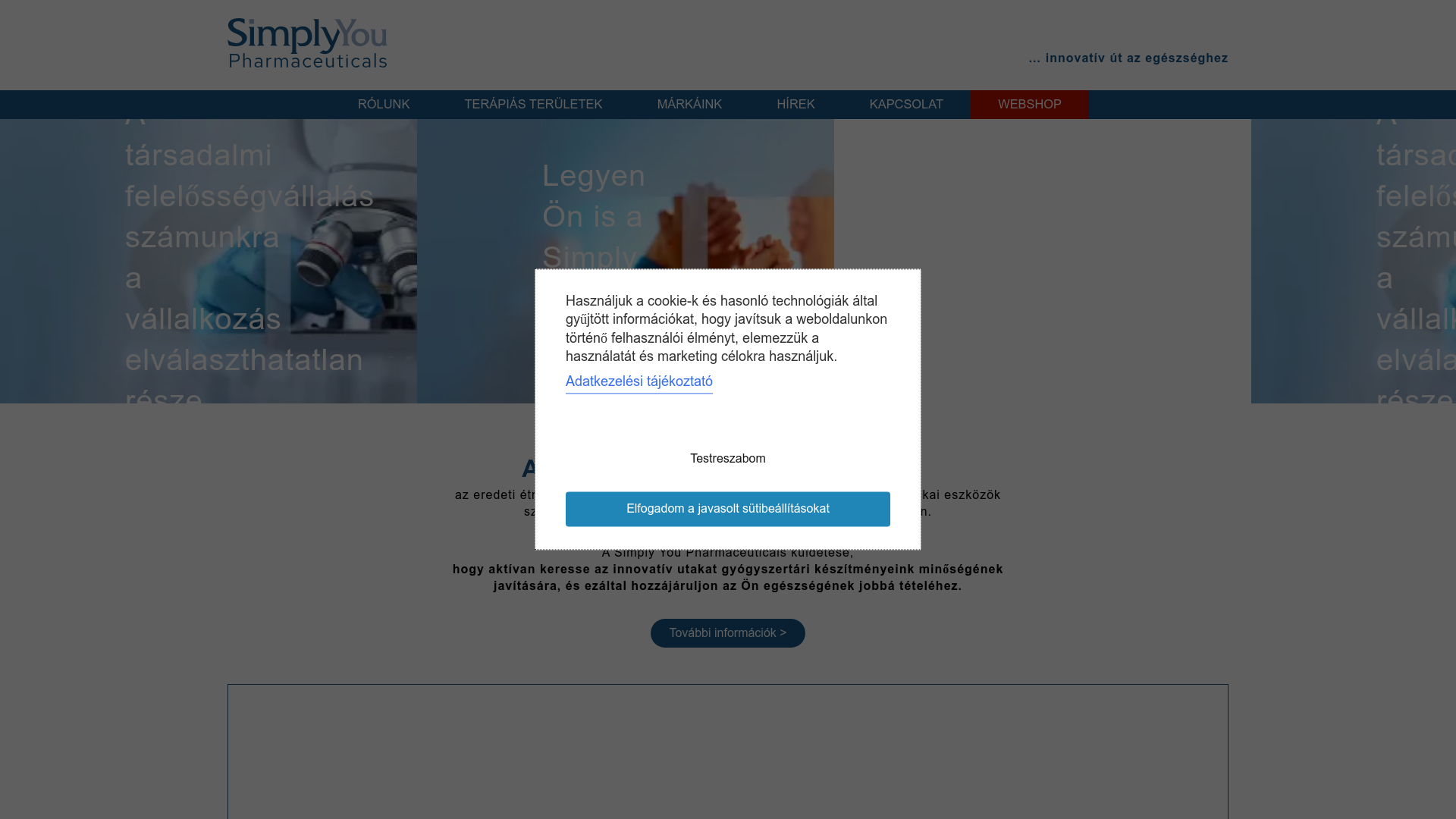 website screenshot of https://simplyoupharmaceuticals.hu/