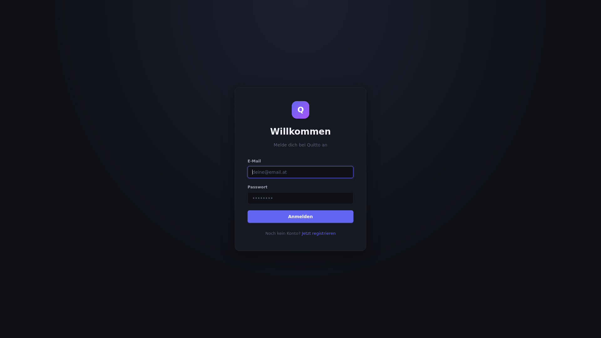website screenshot of https://quitto.at/