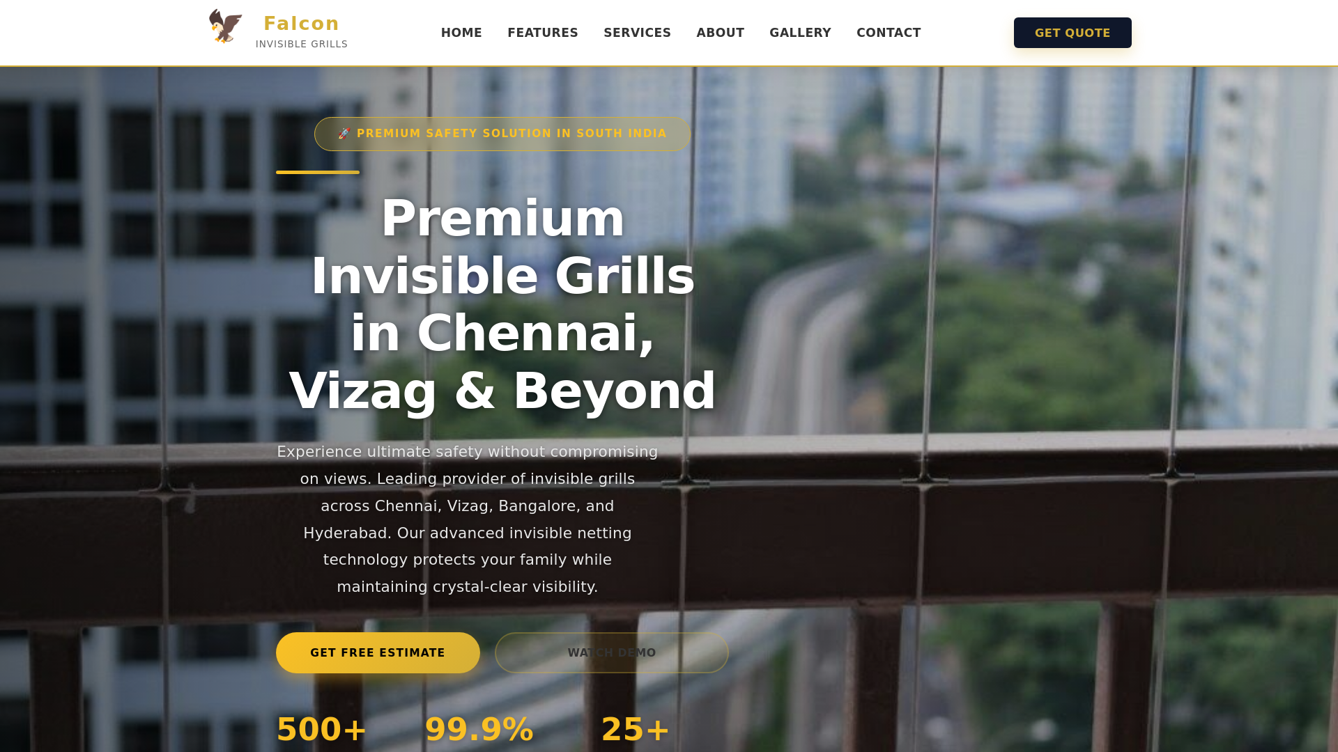 website screenshot of https://falconinvisiblegrill.com/