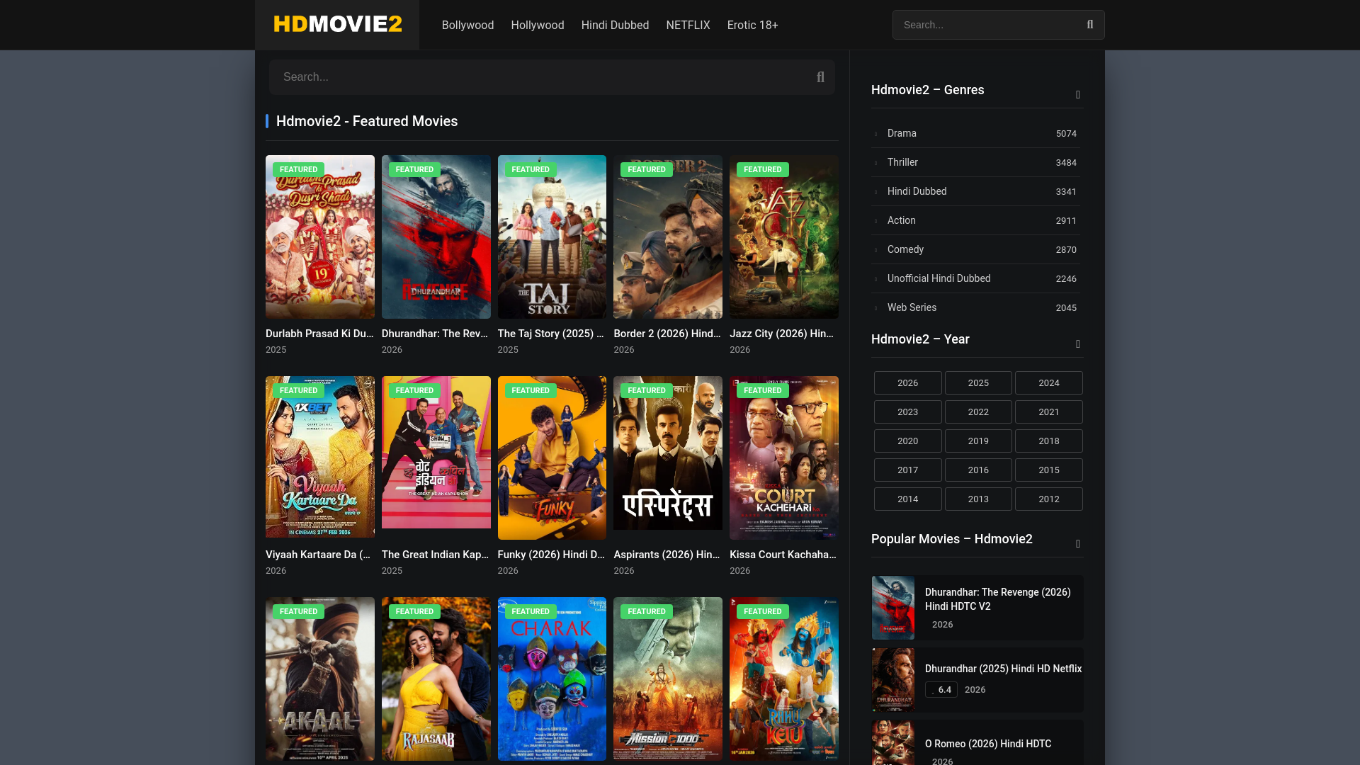 website screenshot of https://newhdmovie2.one/