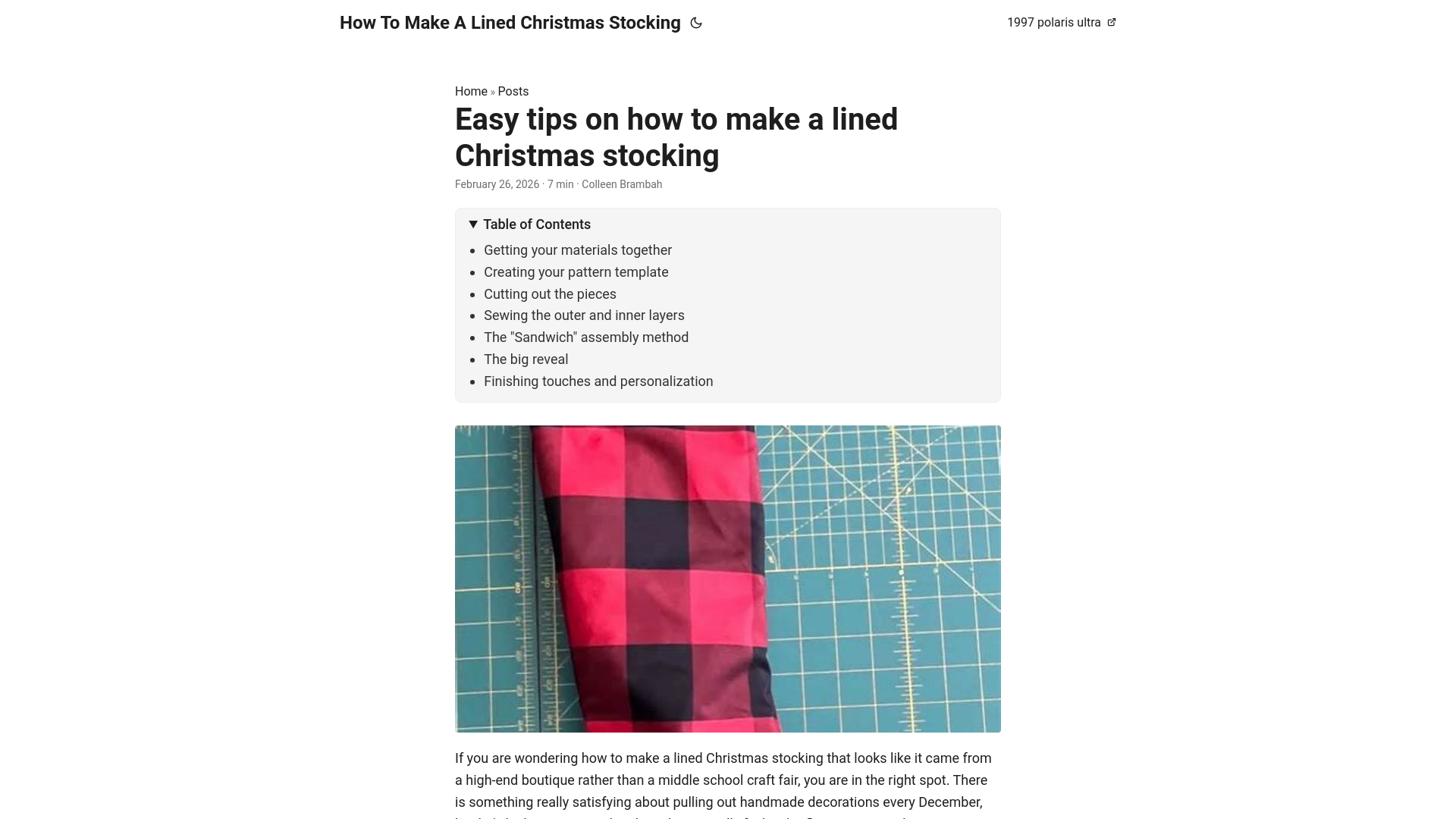 website screenshot of https://how-to-make-a-lined-christmas-stocking.pages.dev/