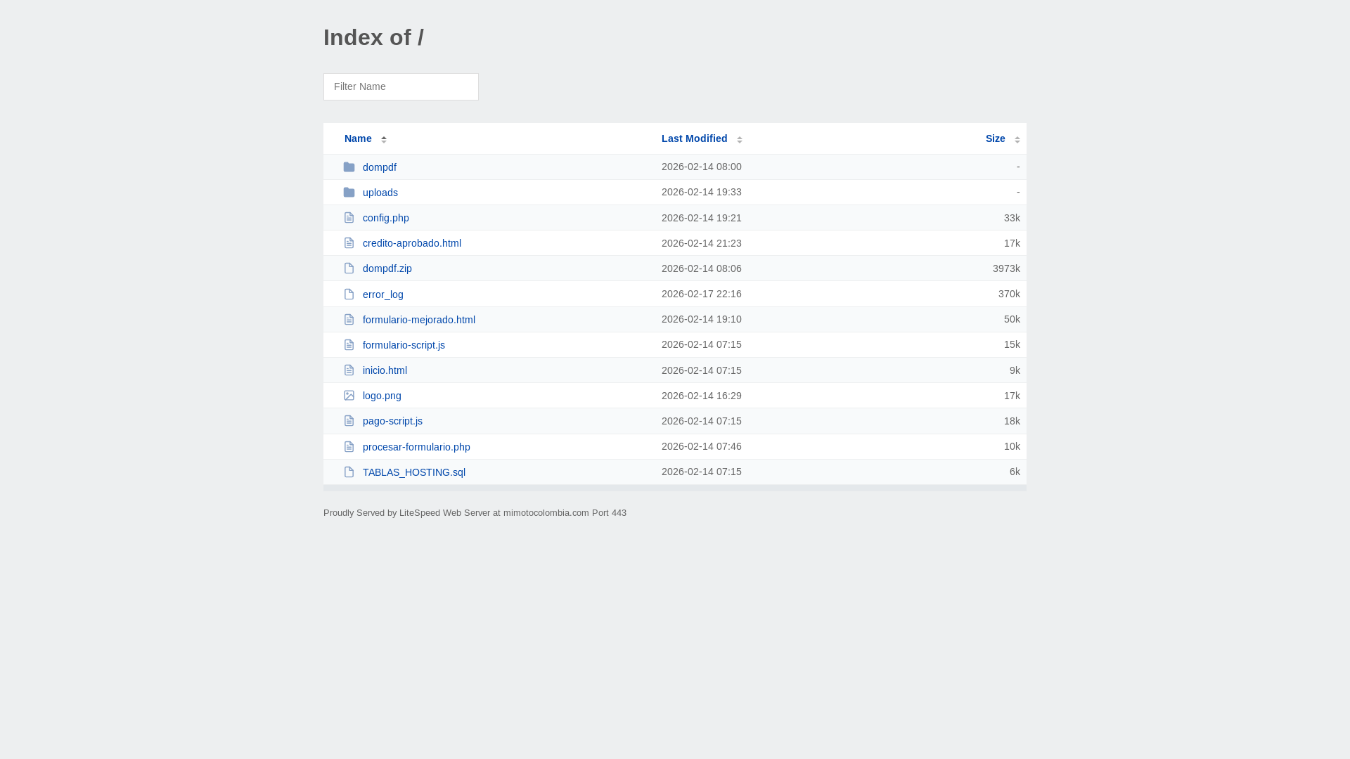website screenshot of https://mimotocolombia.com/