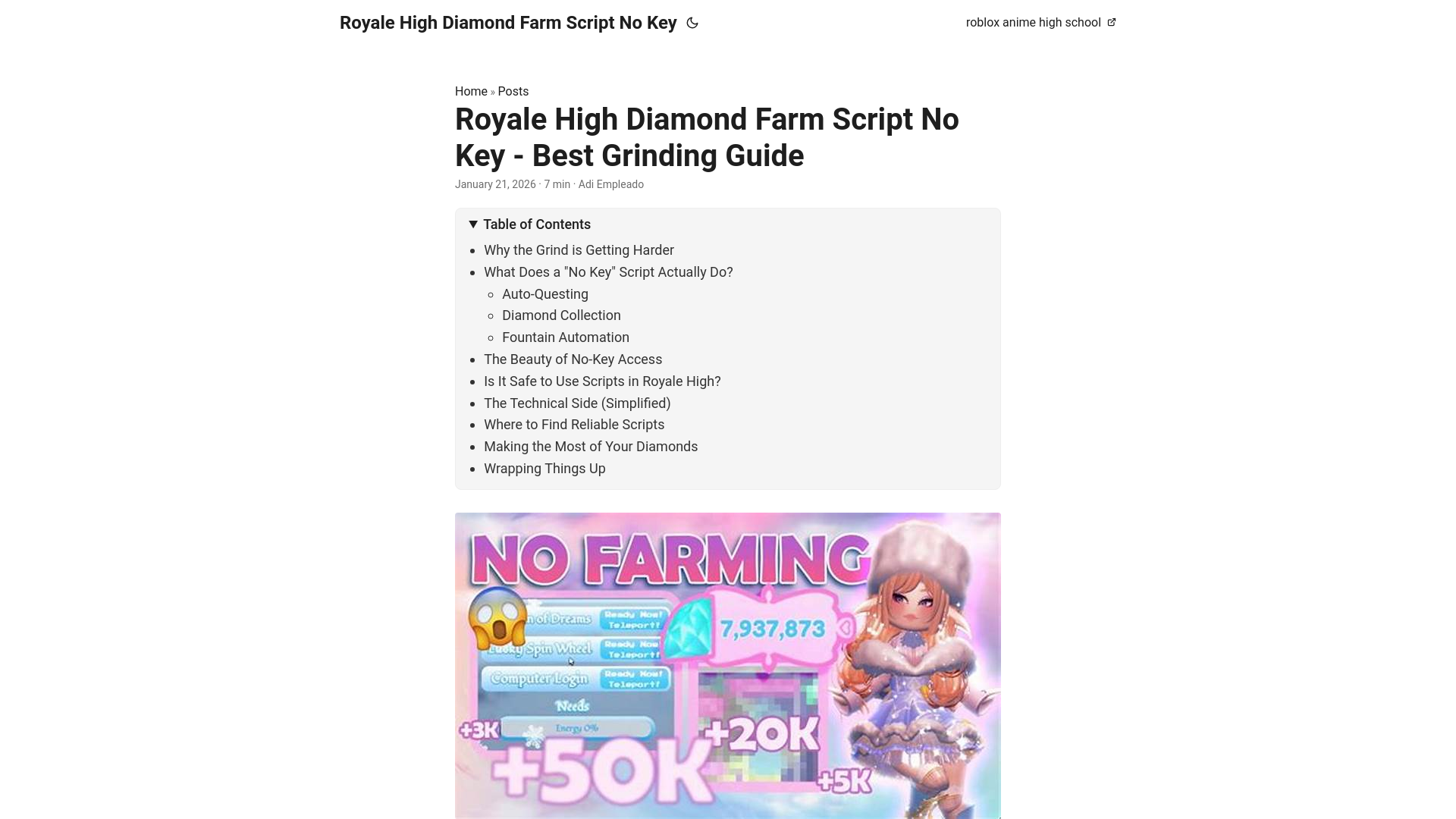 website screenshot of https://royalehighdiamondfarmscriptnokey.pages.dev/