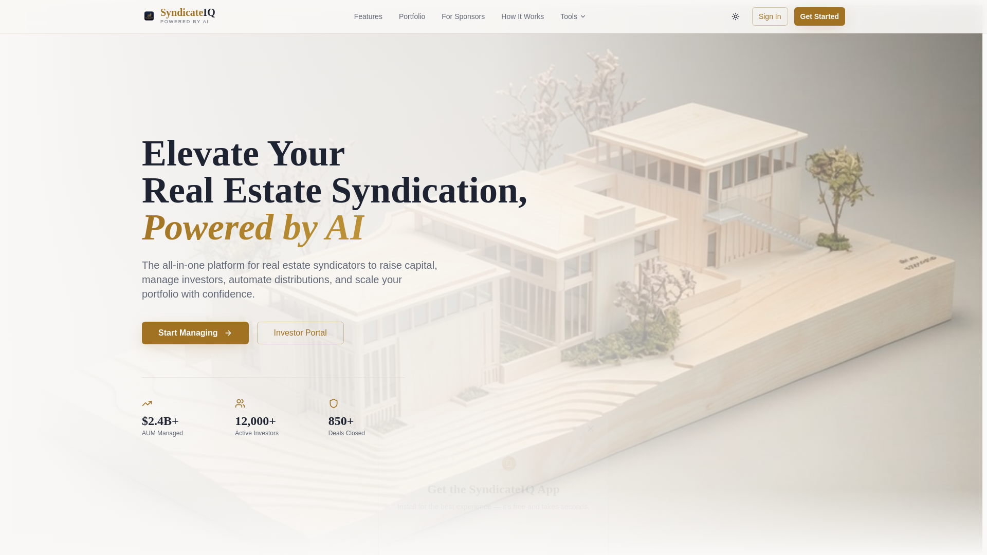 website screenshot of https://leartesyndicateai.com