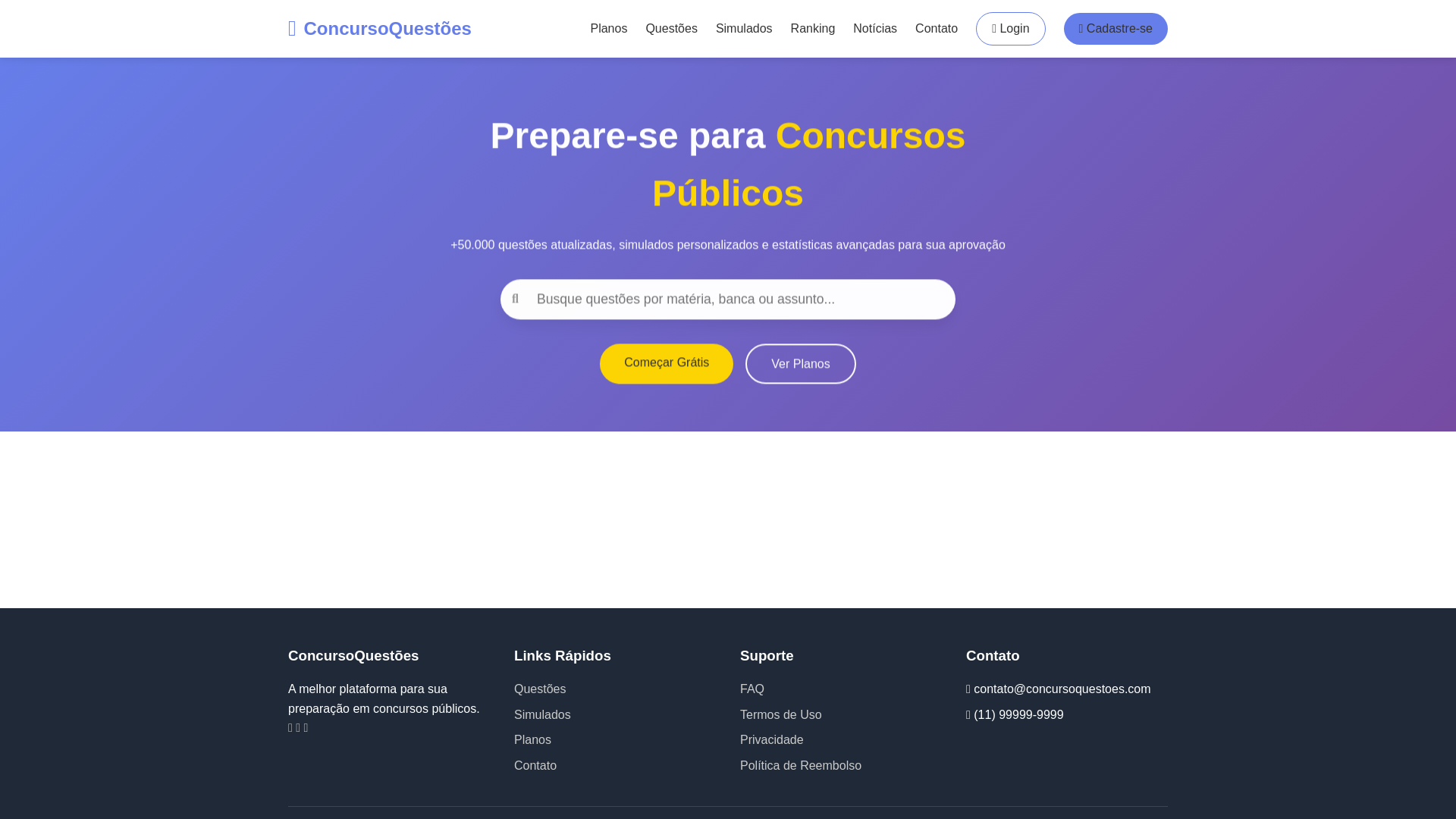 website screenshot of https://prudconcursos.com.br/