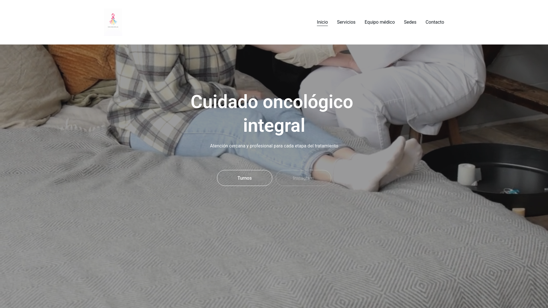 website screenshot of https://oncoterapiazn.com/