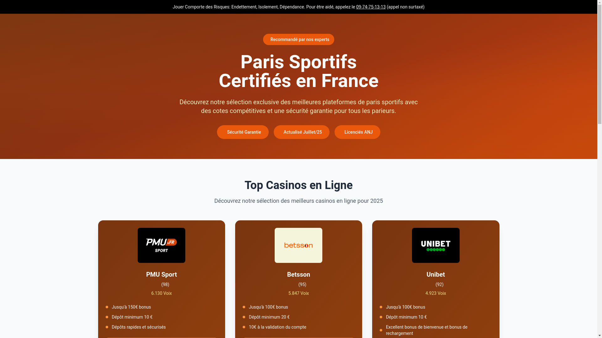 website screenshot of https://avisdesjoueurs.com/