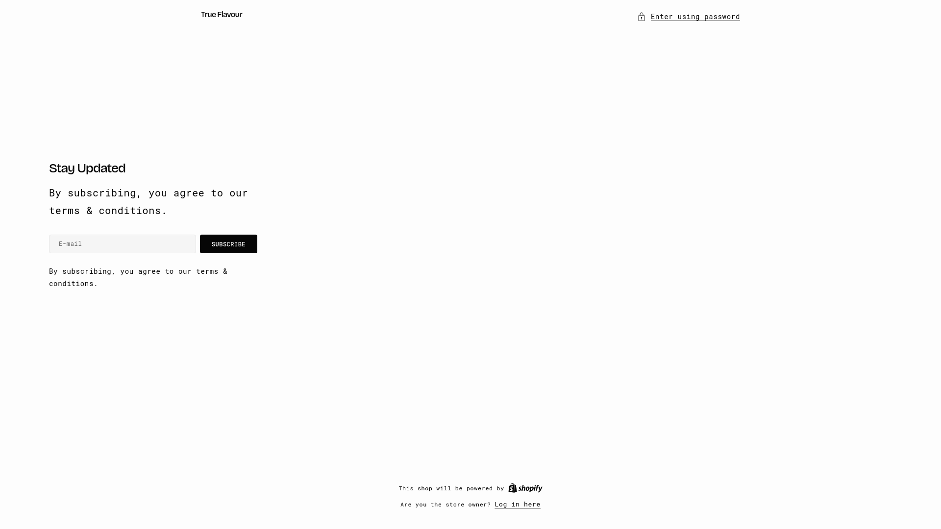 website screenshot of https://trueflavourcoffee.com/