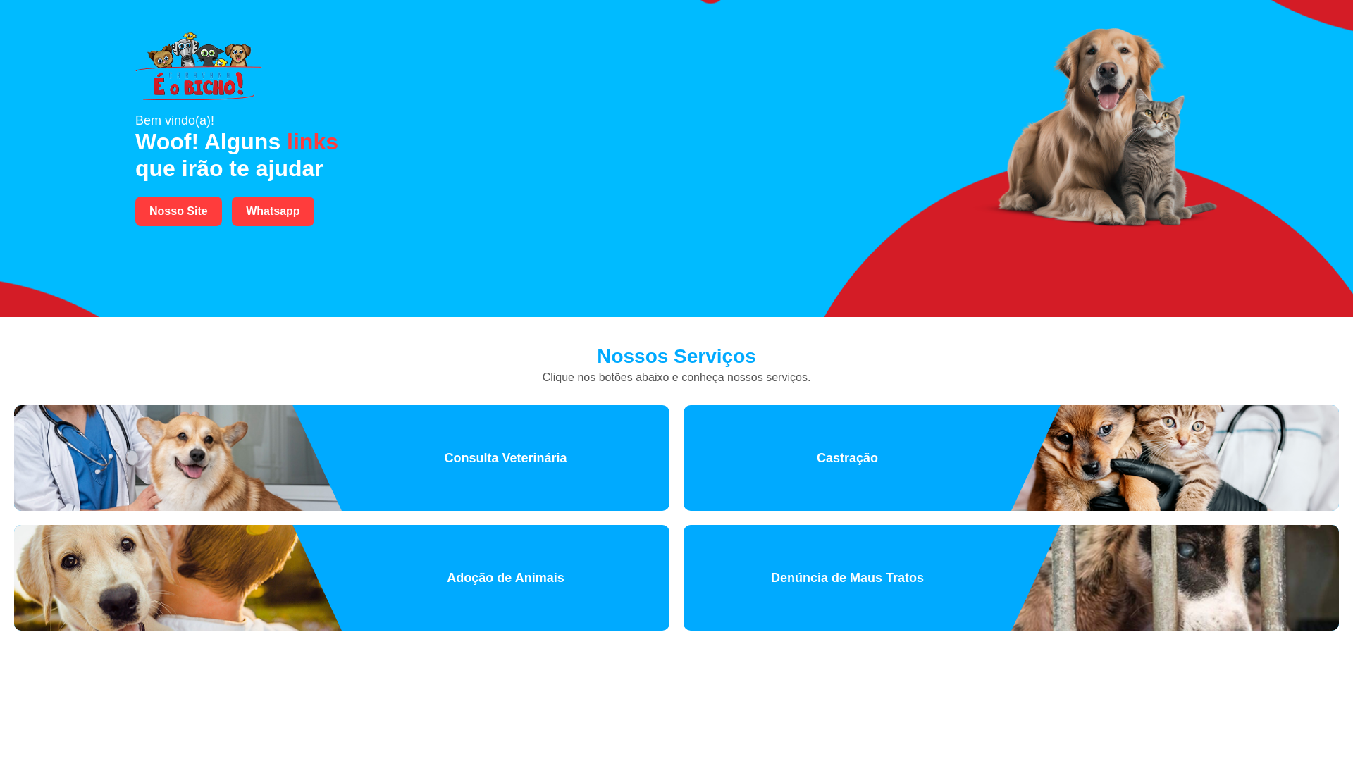 website screenshot of https://caravanaeobicho.com.br/