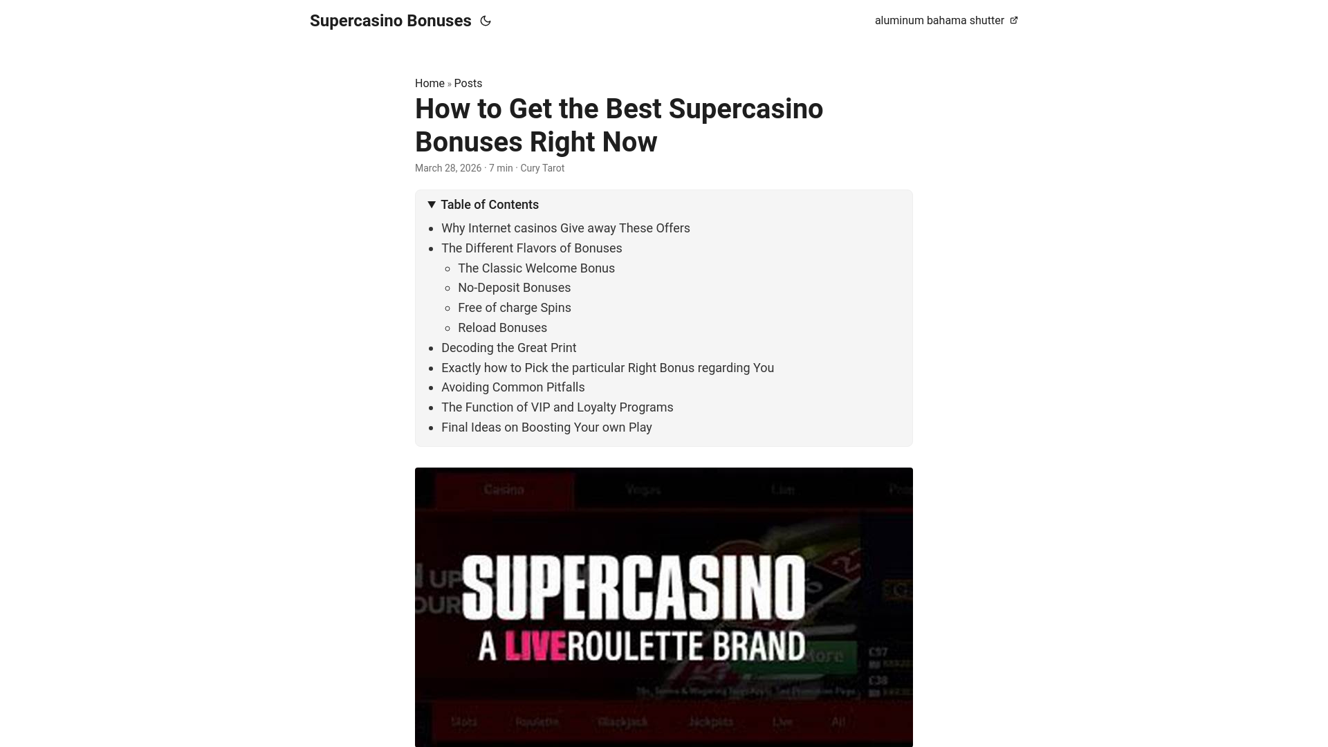 website screenshot of https://supercasino-bonuses.pages.dev/