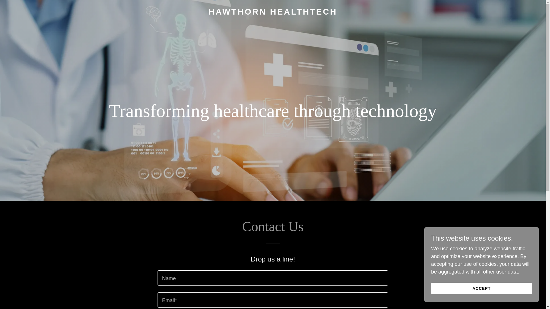 website screenshot of https://hawthornhealthtech.com.au/