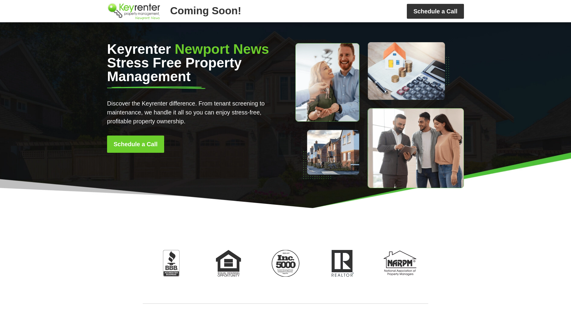 website screenshot of https://keyrenternewportnews.com/