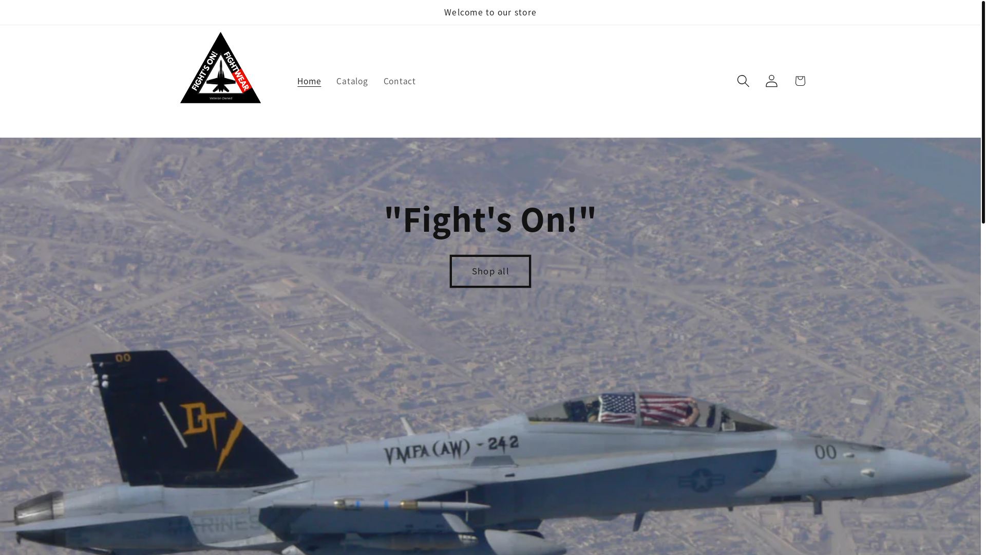 website screenshot of https://fightsonfightwear.com/
