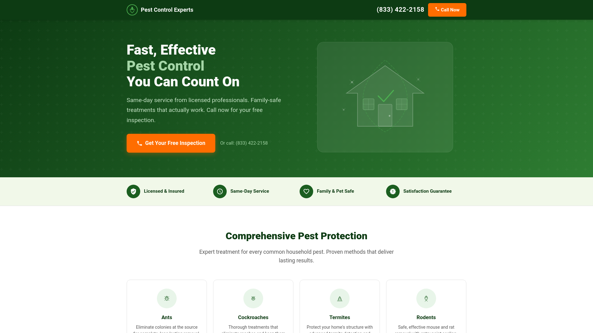 website screenshot of https://pest-control-landing-draft.pages.dev/