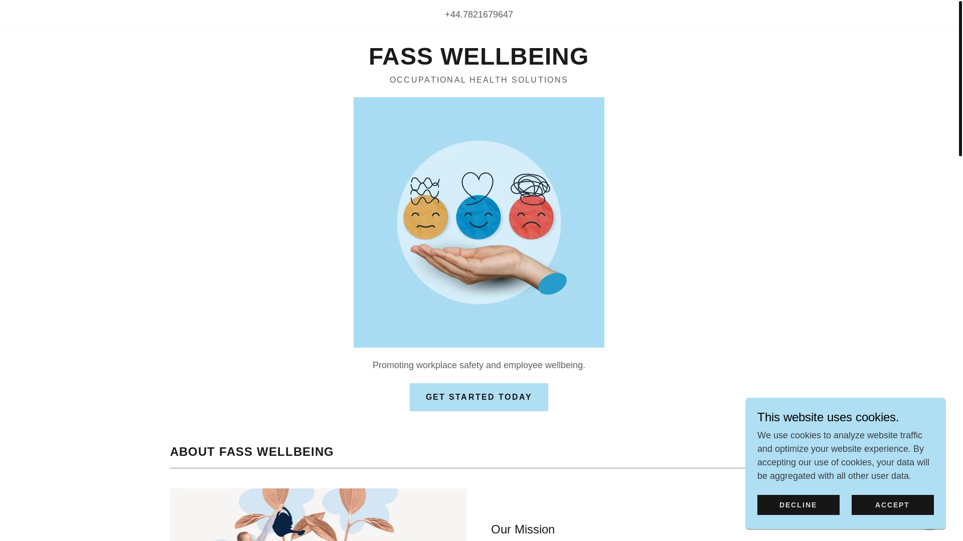 website screenshot of https://safetyandwellbeing.uk/
