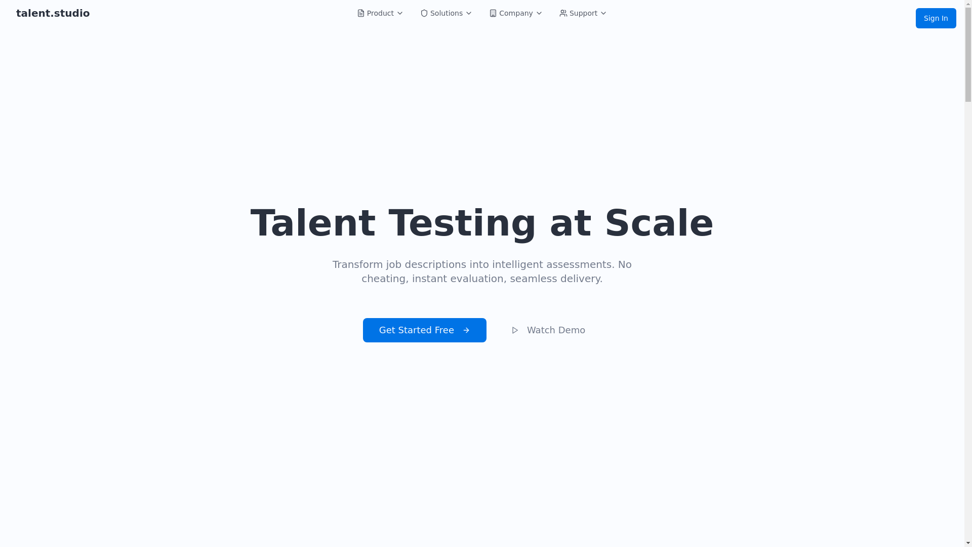 website screenshot of https://talent.observer/