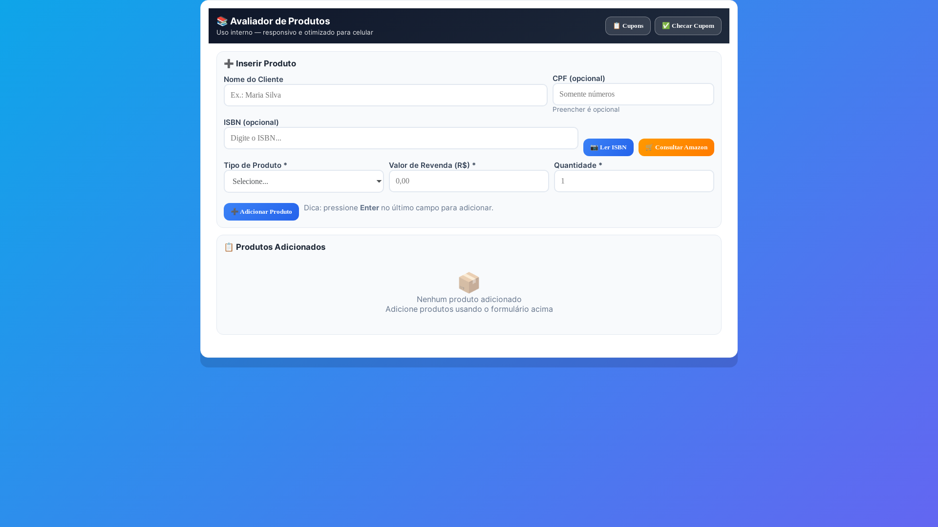 website screenshot of https://valuatordesenvolver.pages.dev/