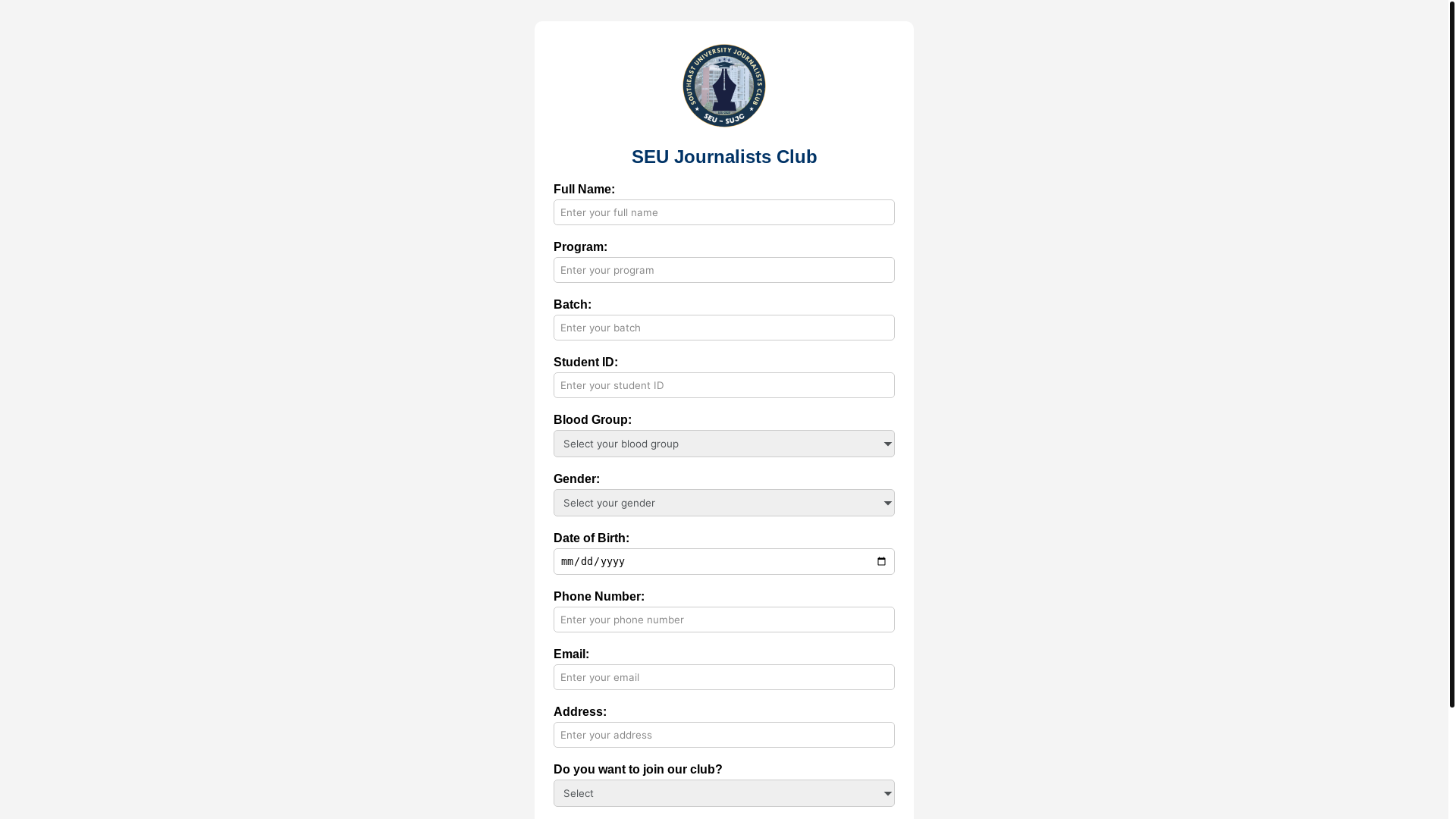website screenshot of https://seu-project.pages.dev/