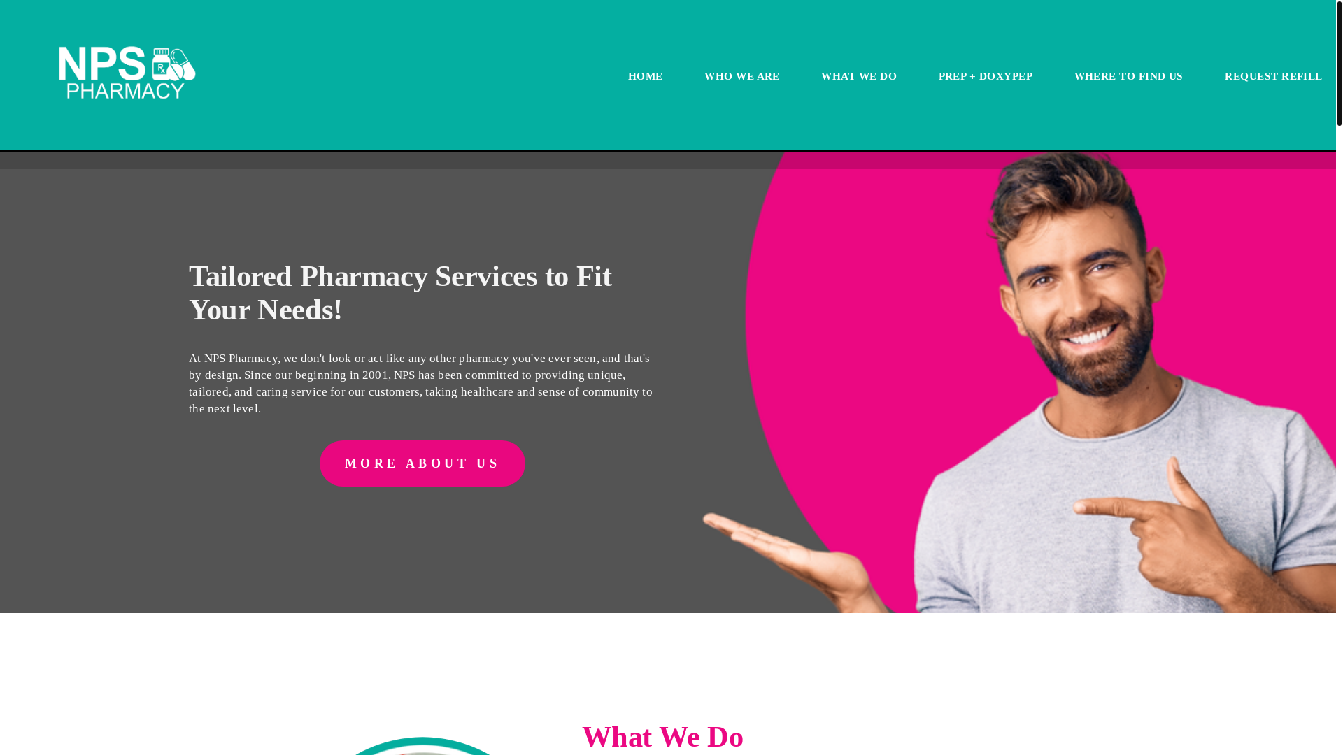 website screenshot of https://npspharmacy.pharmacy/