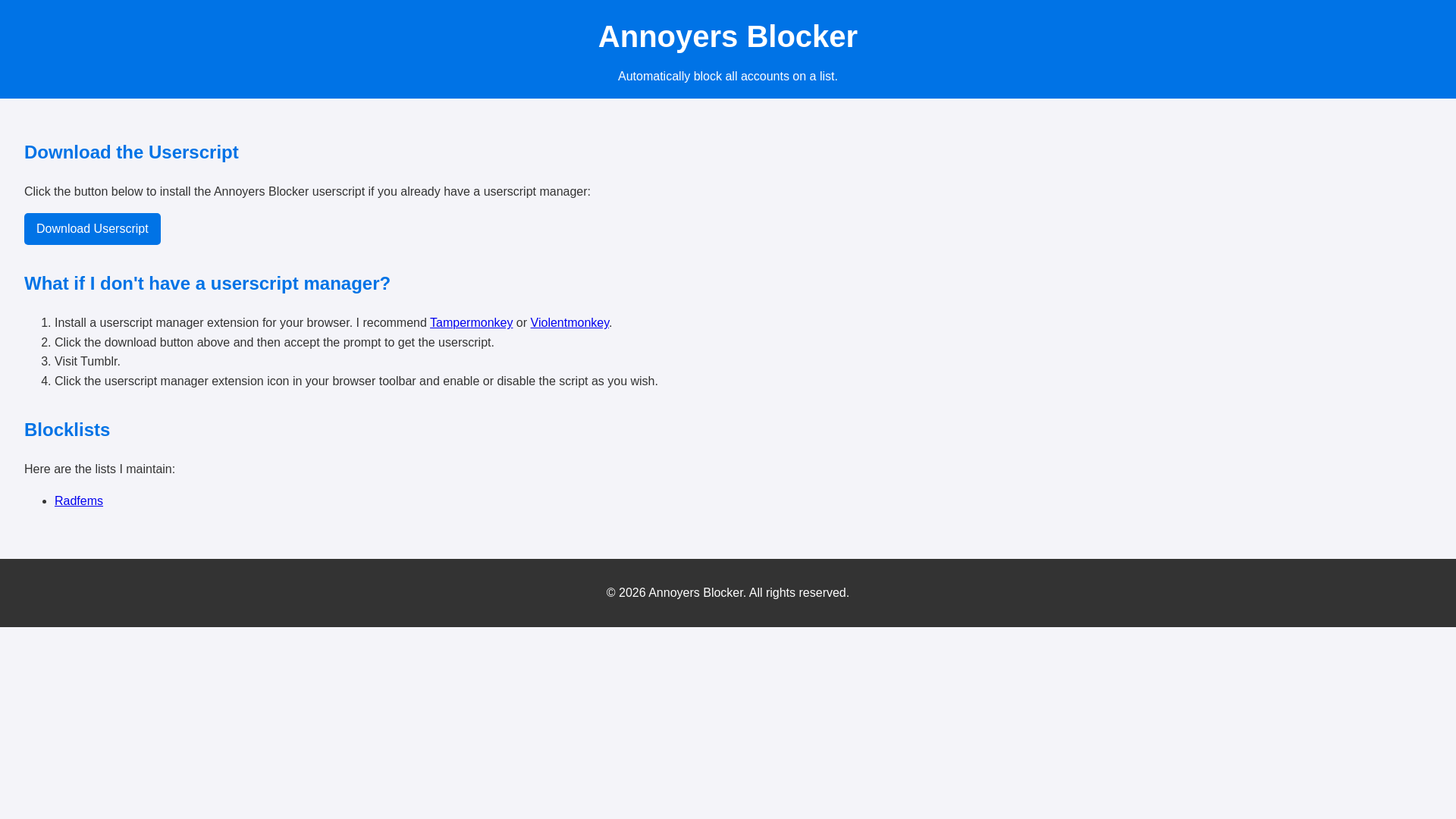 website screenshot of https://annoyblock.pages.dev/