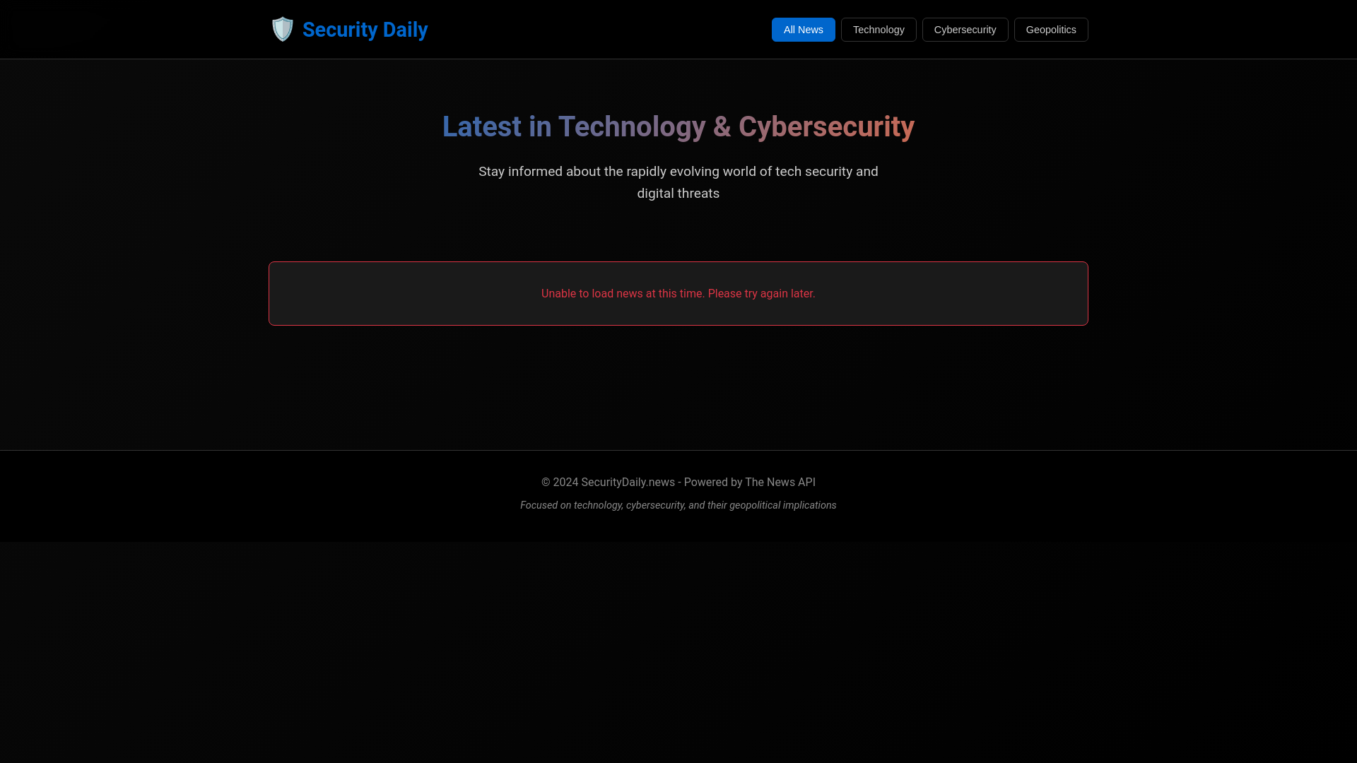website screenshot of https://security-daily-news.pages.dev/
