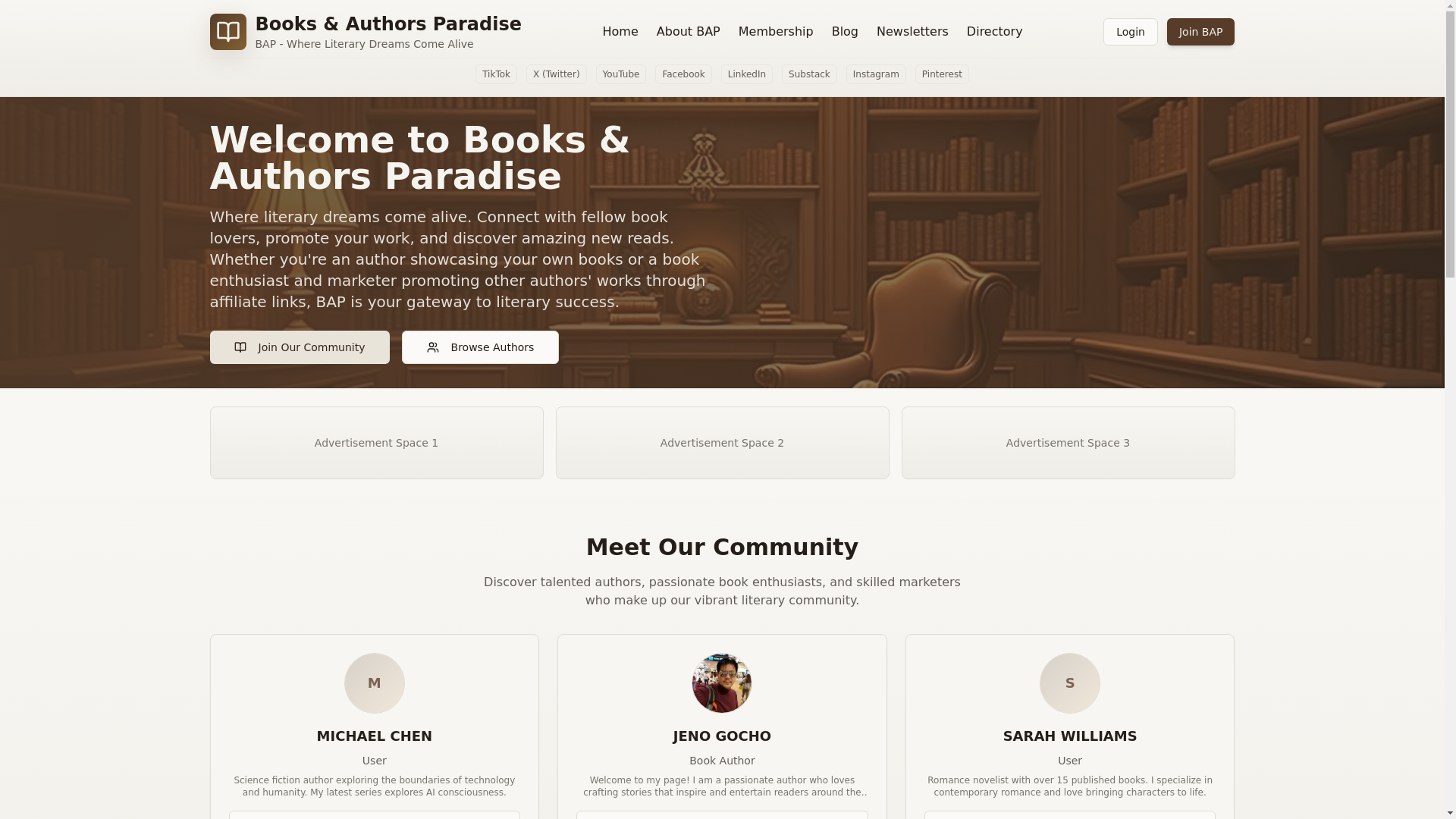 website screenshot of https://bapbooks.org/