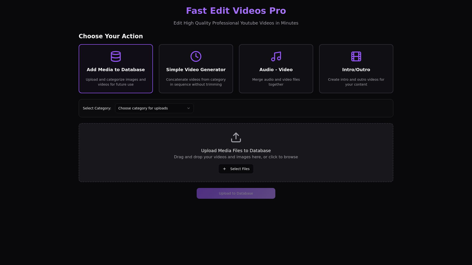 website screenshot of https://fastedit.video/