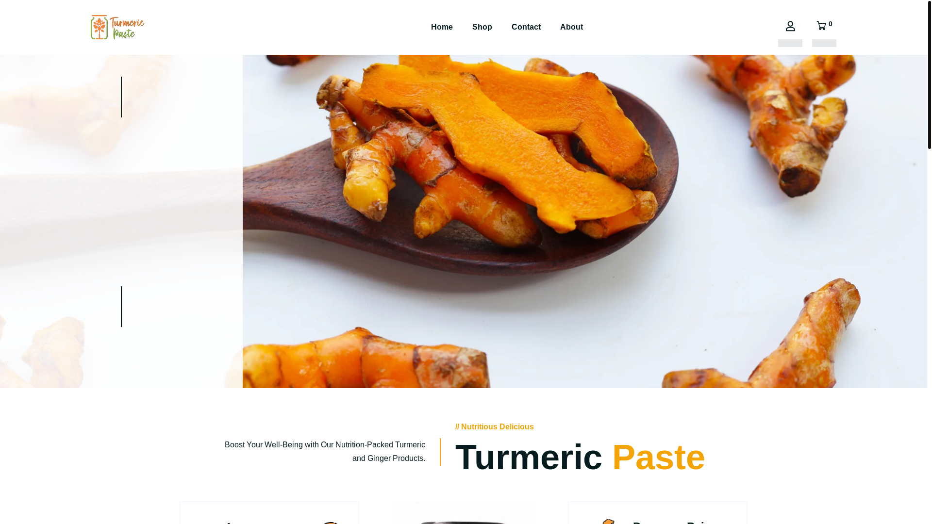 website screenshot of https://turmericpaste.online/