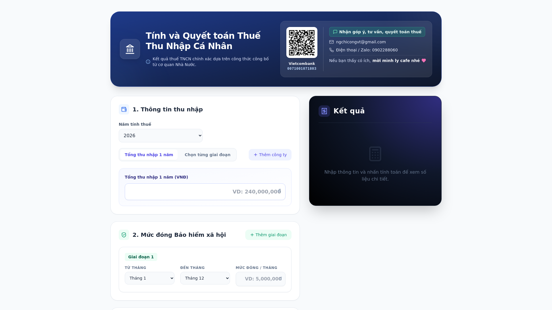 website screenshot of https://tinhthuethunhap.com