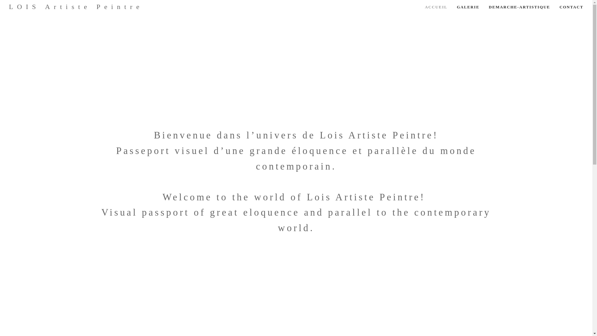 website screenshot of https://loisartiste.com/