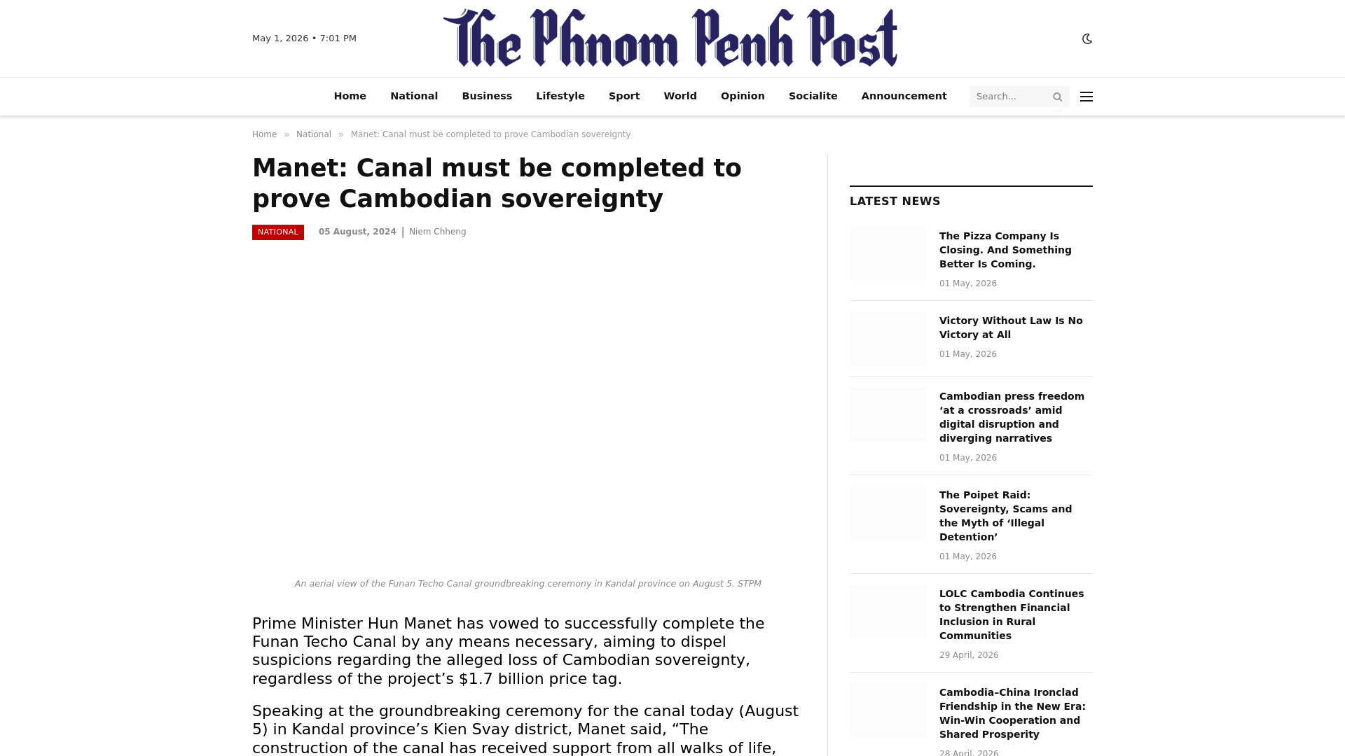 website screenshot of https://phnompenhpost.com/national/manet-canal-must-be-completed-to-prove-cambodian-sovereignty/