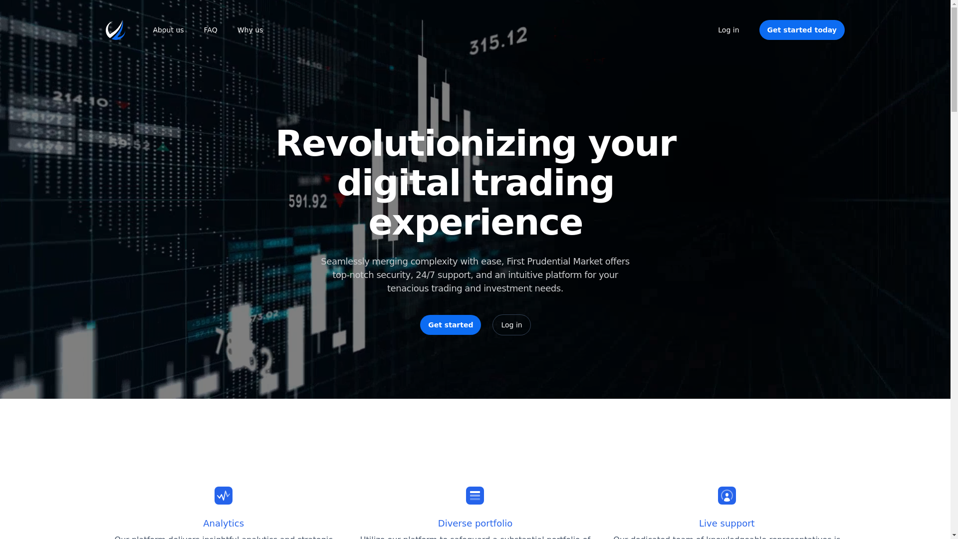 website screenshot of https://firstprudentialmarket-front.pages.dev/
