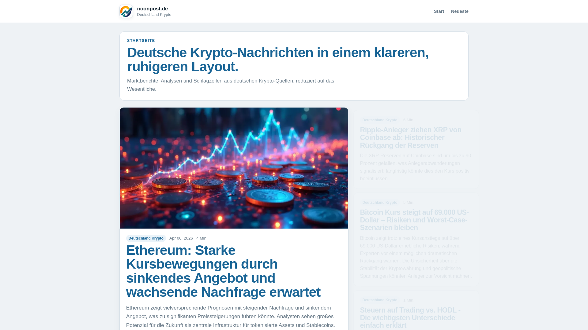 website screenshot of https://noonpost.de