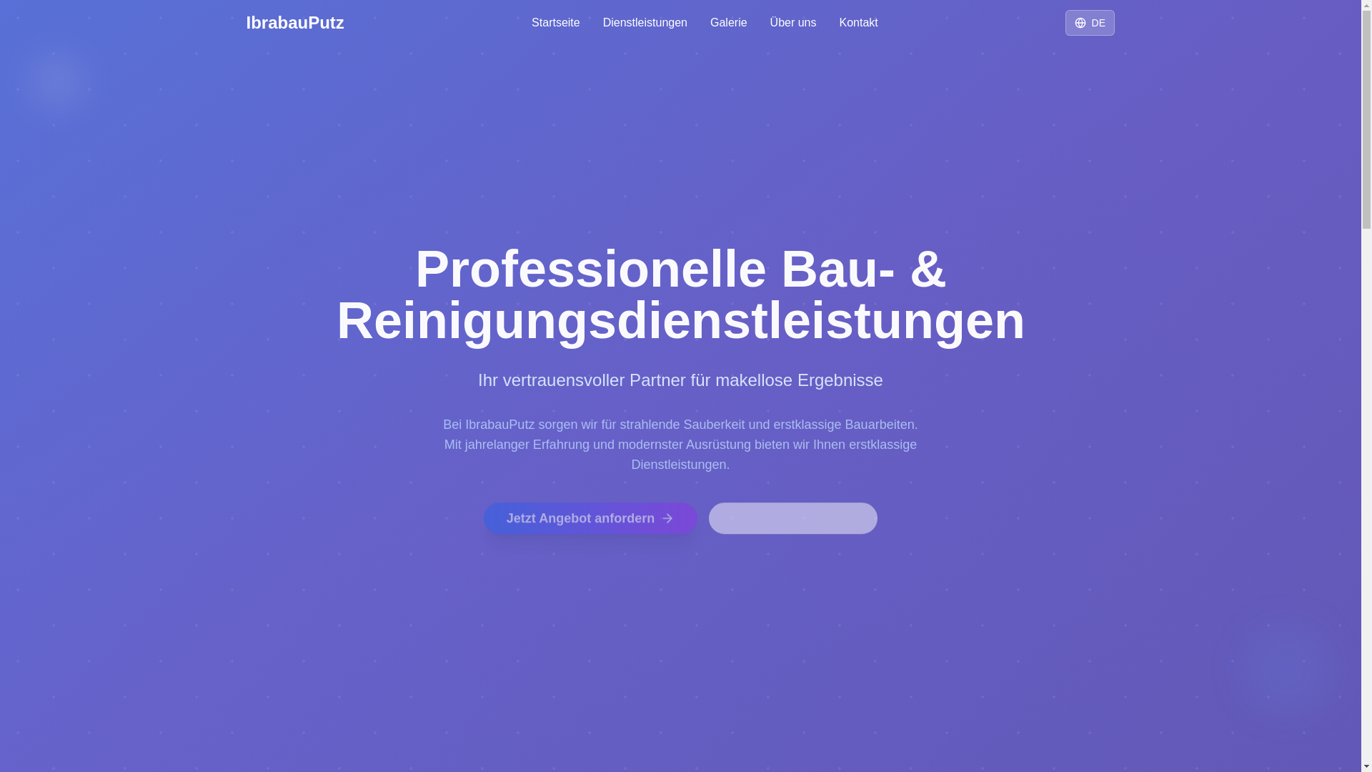 website screenshot of https://ibrabauputz.de/