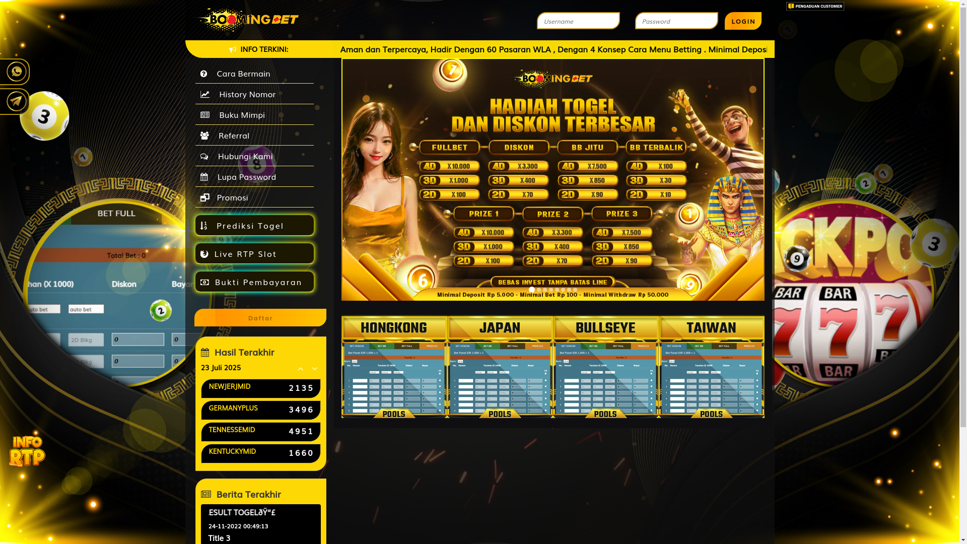 website screenshot of https://boomingterbang.com/