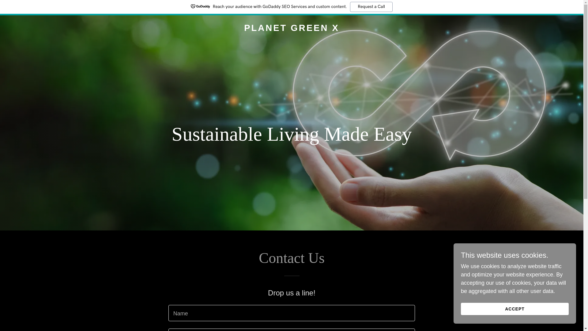 website screenshot of https://planetgreenx.org/