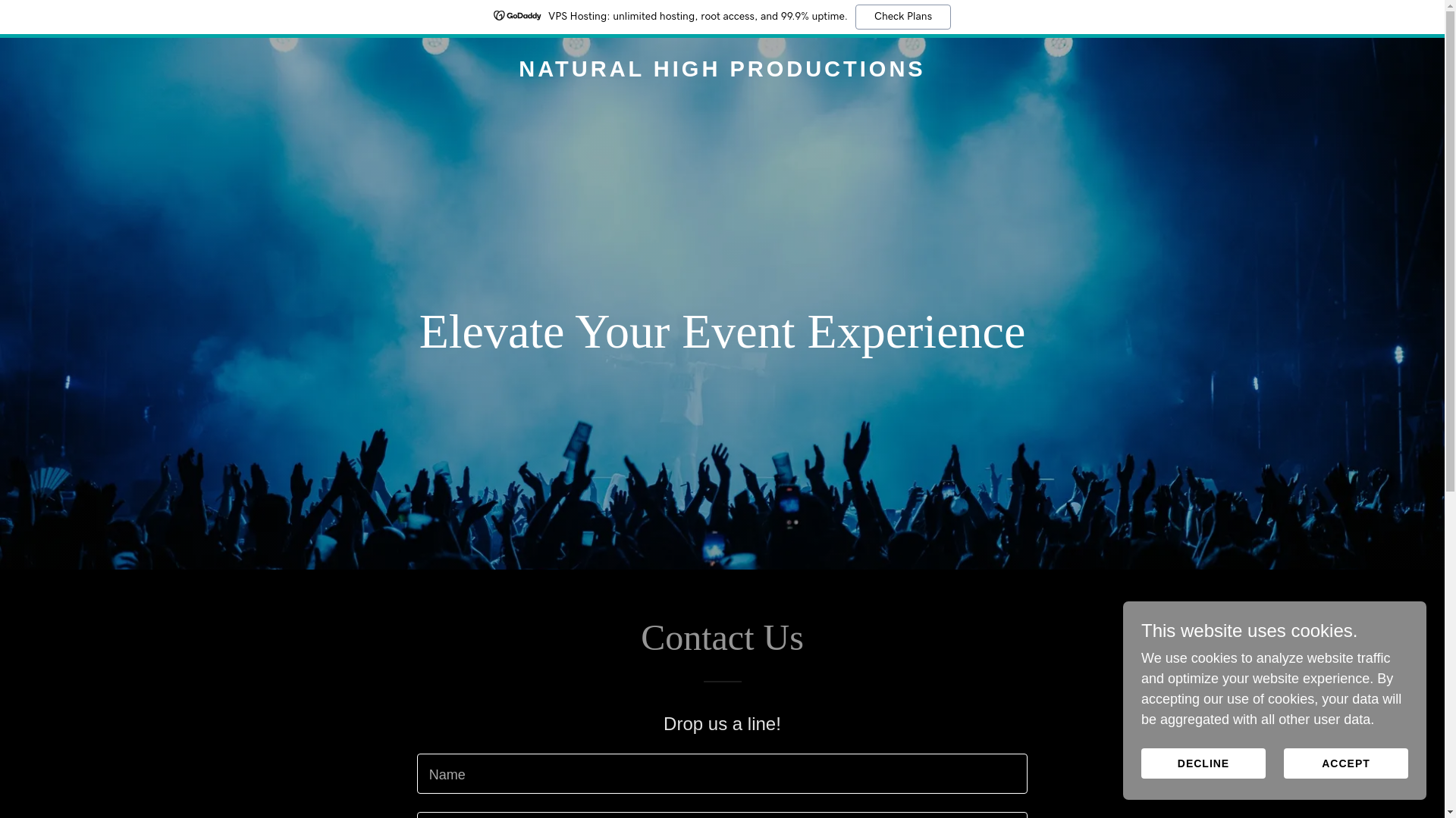 website screenshot of https://naturalhighprod.com/