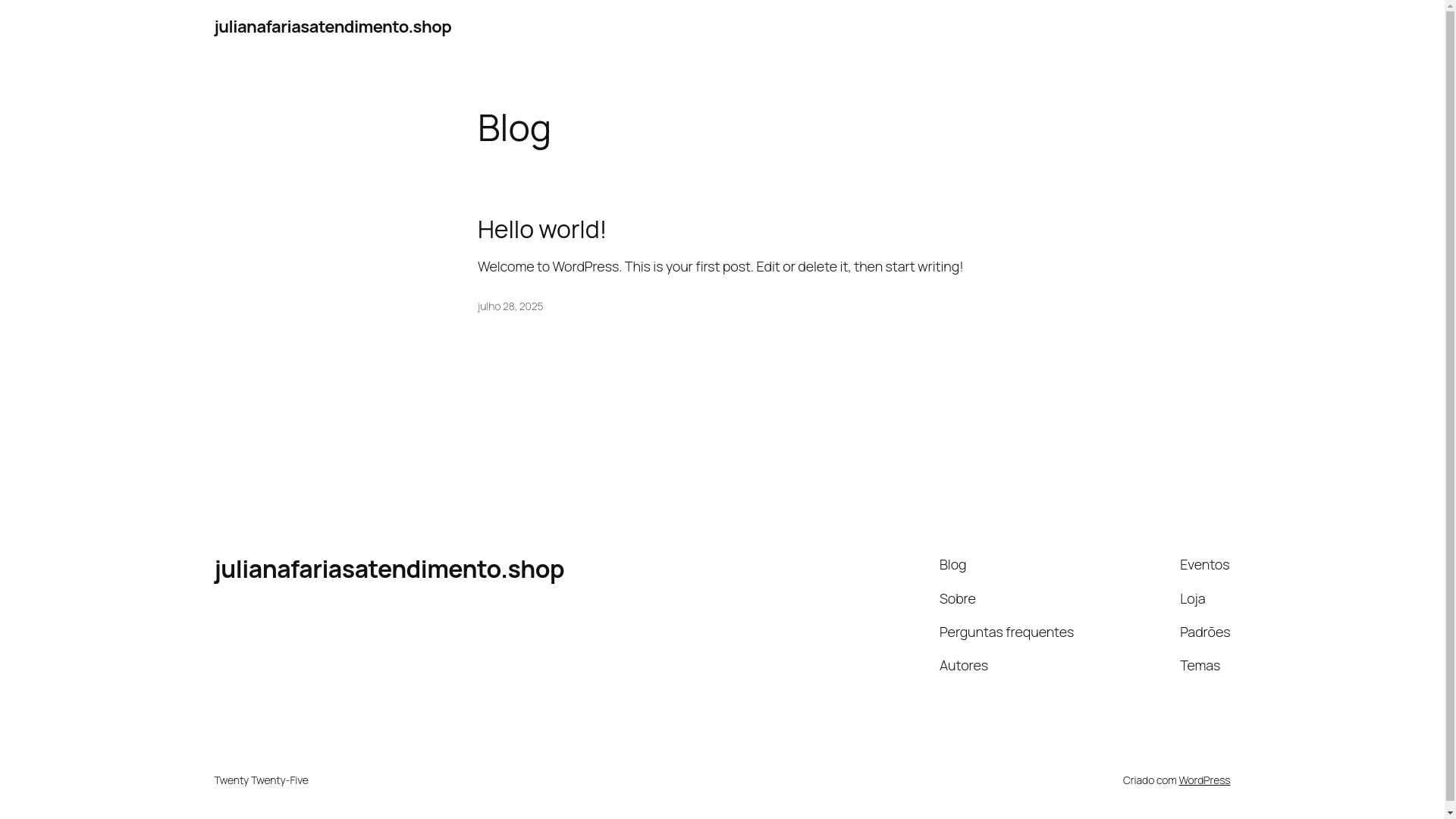website screenshot of https://julianafariasatendimento.shop/