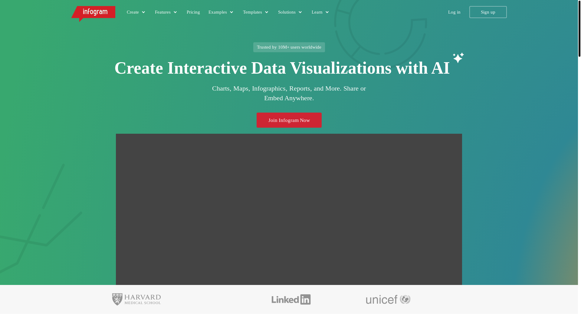 website screenshot of https://e.infogr.am/