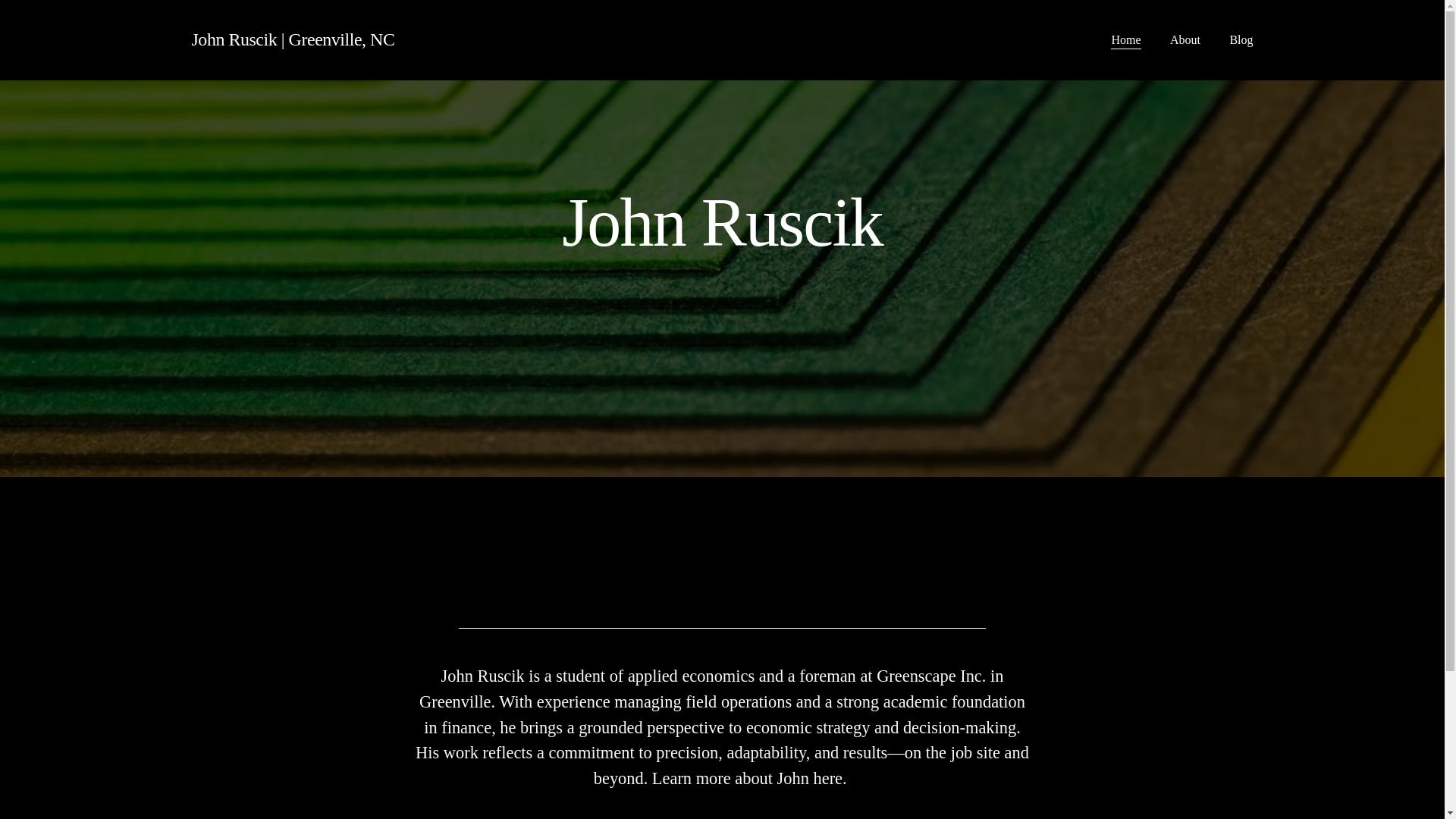 website screenshot of https://johnrusciknc.com/