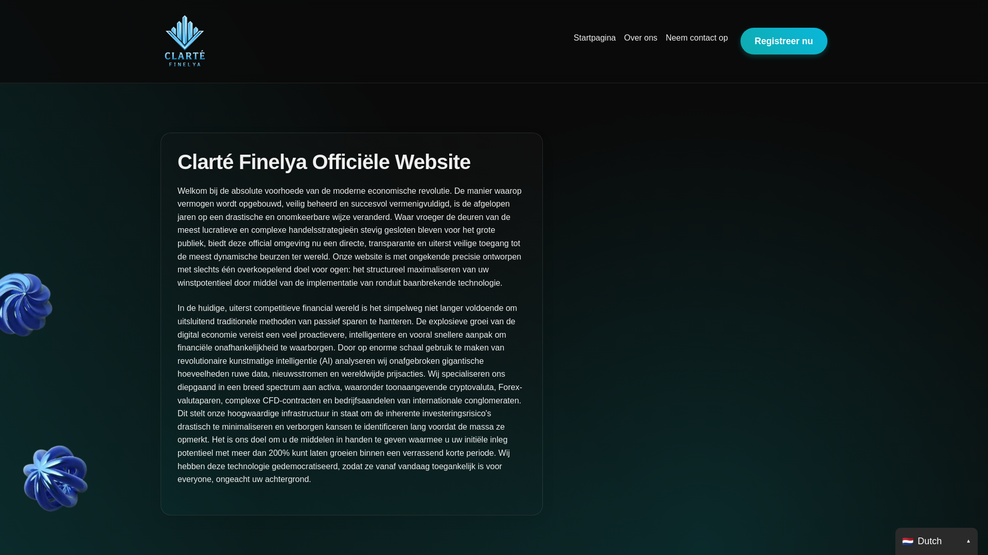 website screenshot of https://clartefinelya.org