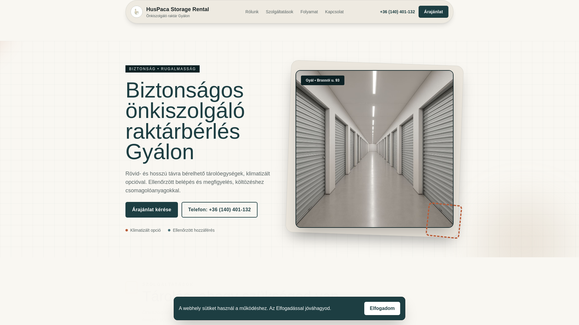 website screenshot of https://huspaca.shop/