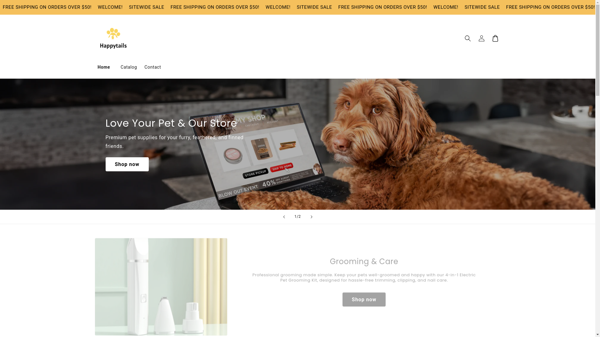 website screenshot of https://happytailsl.com/